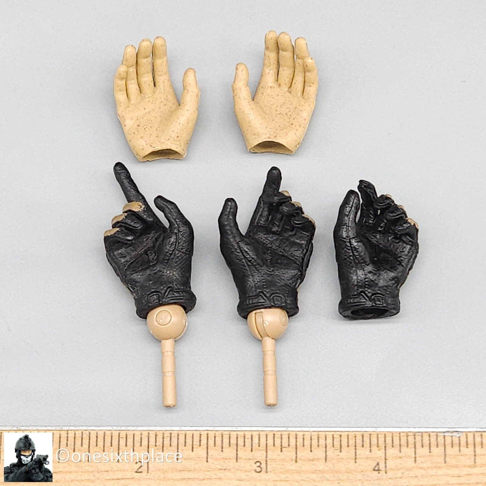 1:6 scale Easy & Simple Coalition Forces SAS Special Gloved Hands for 12" Figure