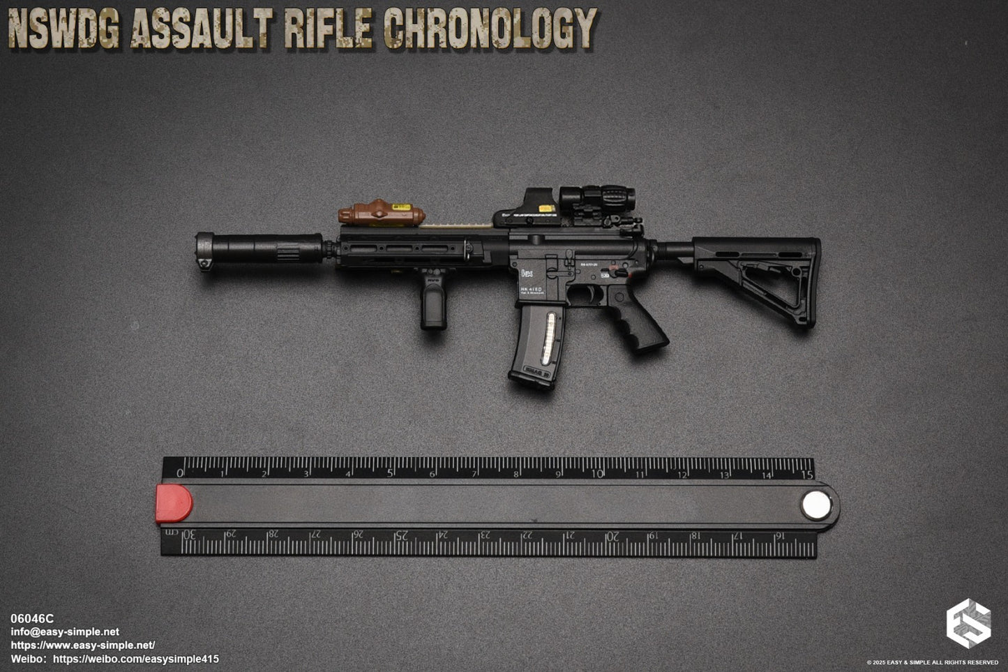 1:6 Easy & Simple NSWDG Assault Rifle Chronology Set C for 12" Figures 06046C