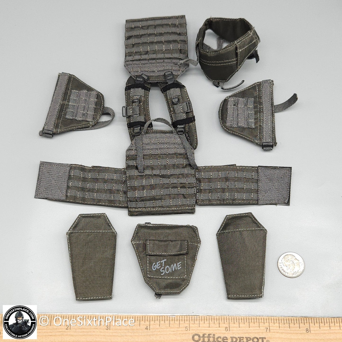 1:6 scale Easy & Simple ZERT Juggernaut Sully Gray Plate Carrier w/ Forearm Pads