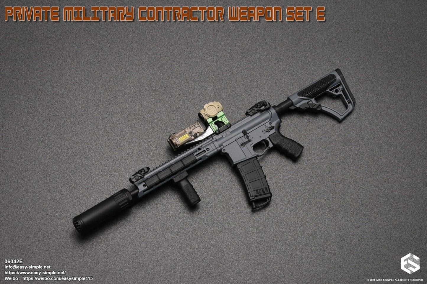 1:6 Easy & Simple Private Military Contractor Weapon Set E Ver. E for 12" Figure