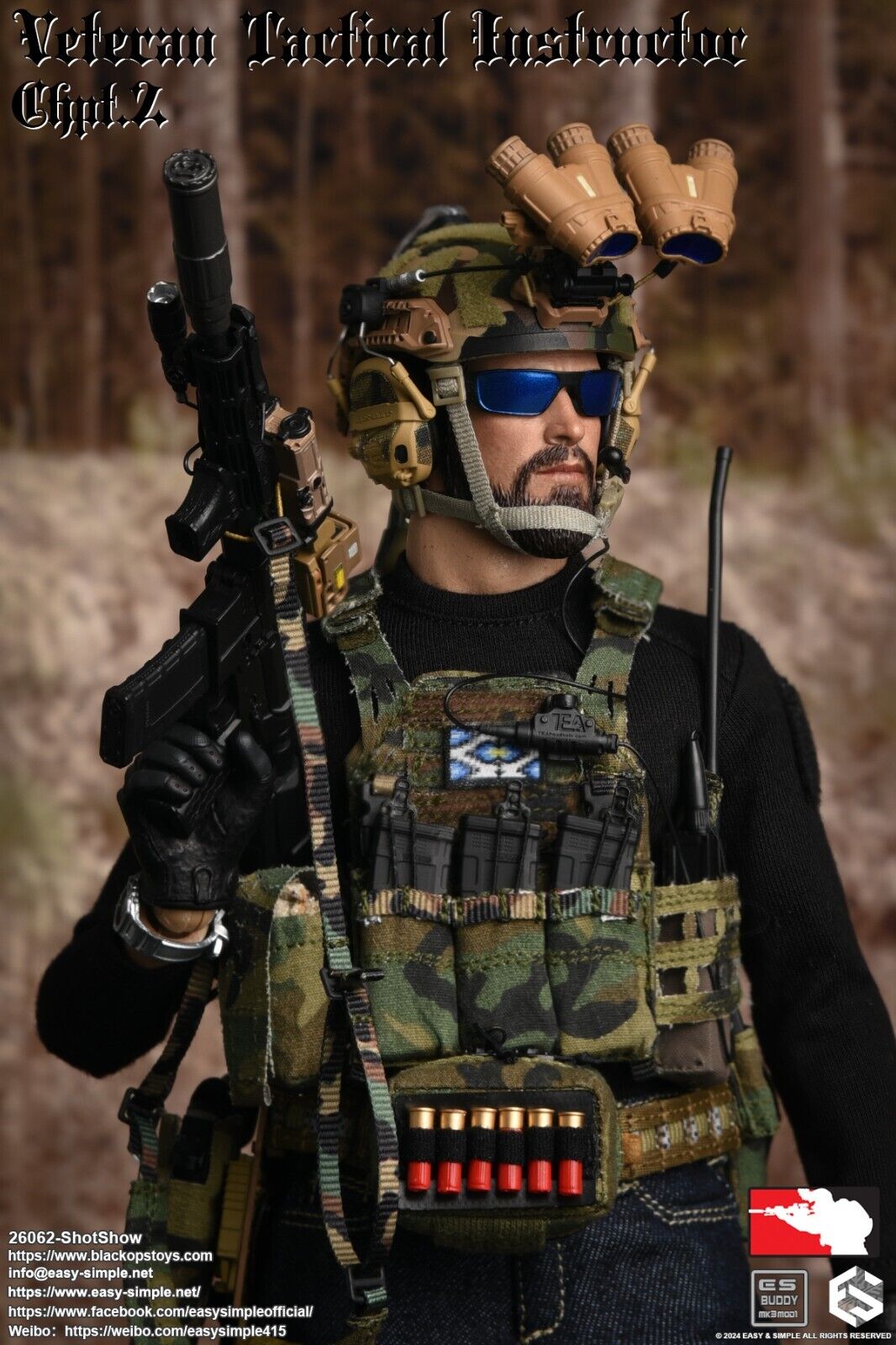 1:6 Easy Simple Veteran Tactical Instructor Ch. 2 SHOT Show Mens Woodland Jeans