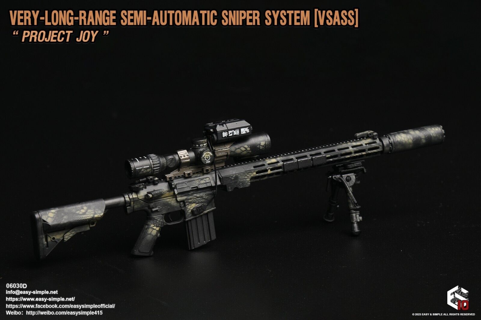 1:6 Easy Simple Very Long Range Semi Automatic Sniper System VSASS SHADOW Set D