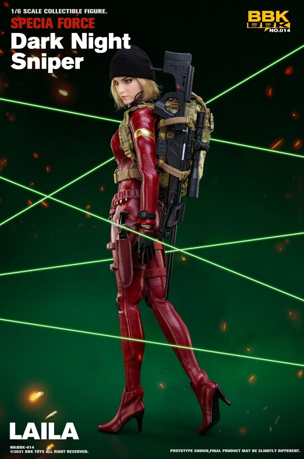 1:6 scale BBK Female Dark Night Sniper Laila Leg Panel for 12" Figures
