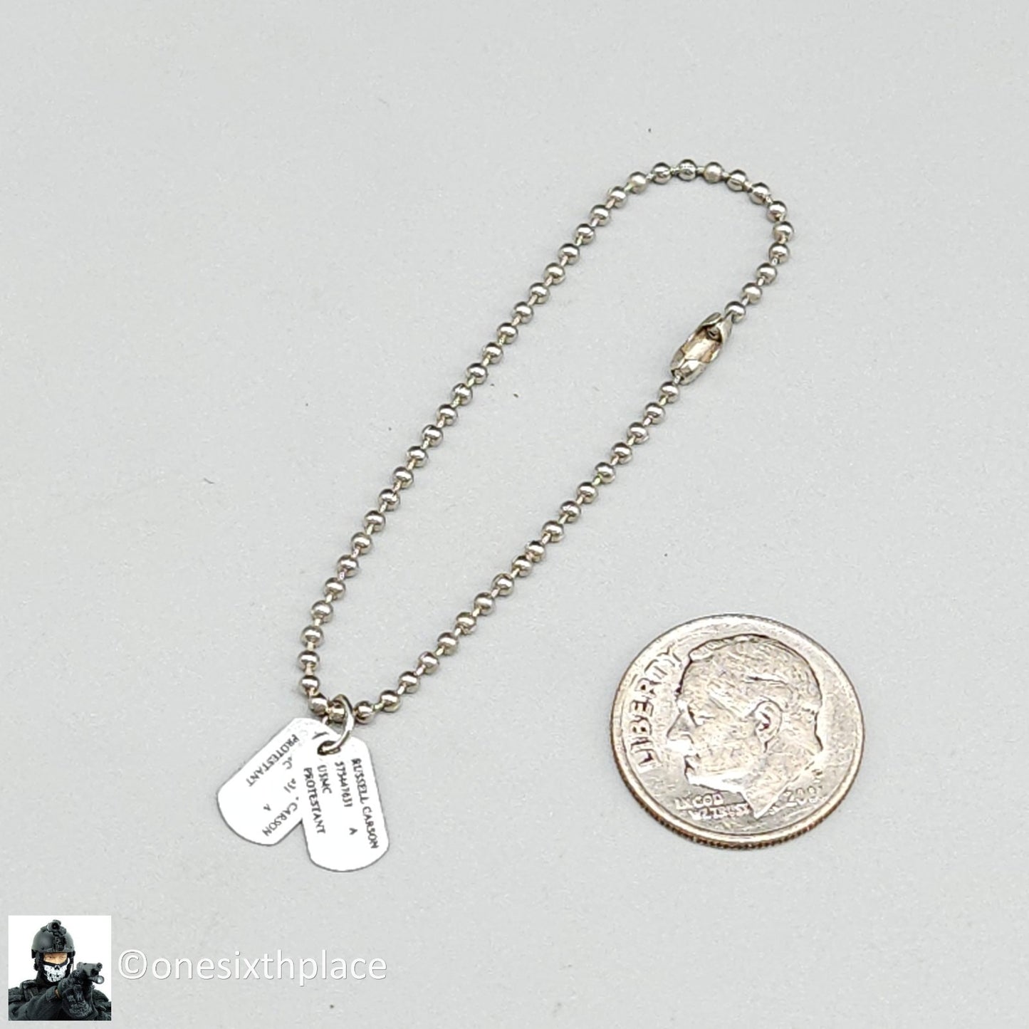 1:6 Dragon Vietnam USMC Russell Dog Tags Necklace for 12" Figures