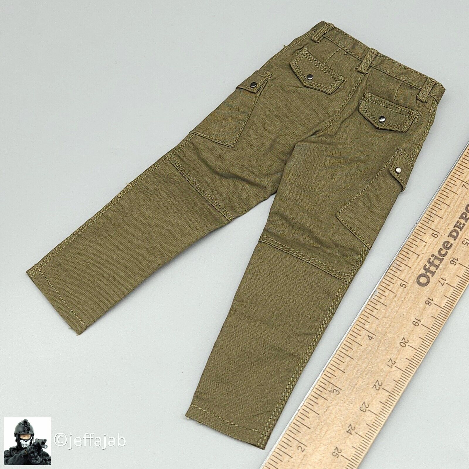 1:6 scale XRF Mens Green Tactical Cargo Pants for 12" Figures