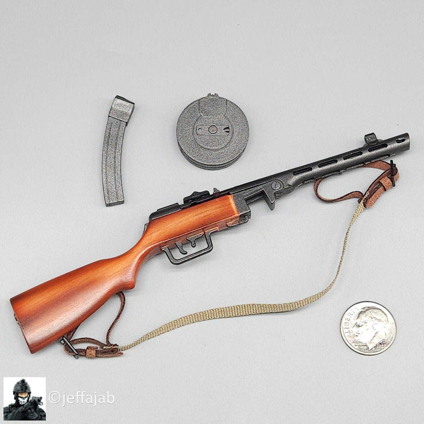 1:6 scale Alert Line WWII Soviet NKVD Officer PPSh-41 Machine Gun for 12" Figure