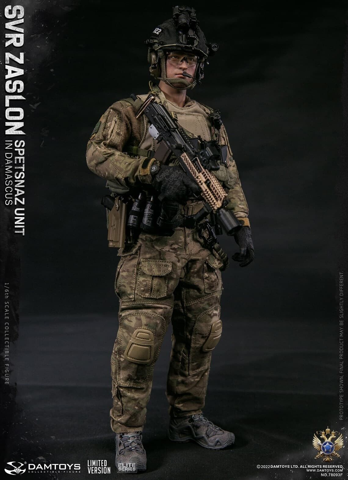 1:6 scale Russian SVR Zaslon in Damascus 9mm Pistol Ammo Mag Holder Pouch (x2)