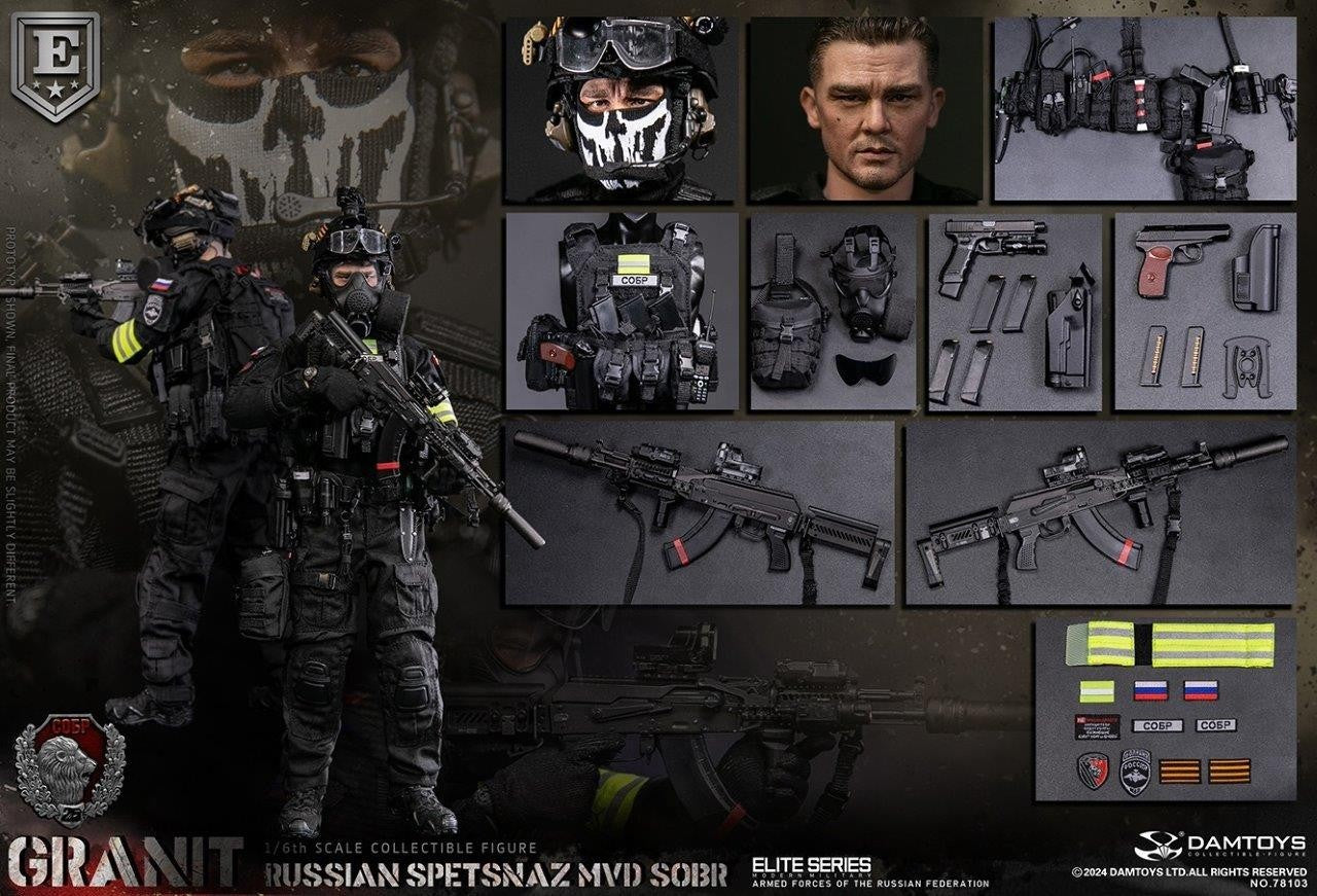 1:6 scale DamToys Russian Spetsnaz MVD SOBR GRANIT 12" Figure 78103