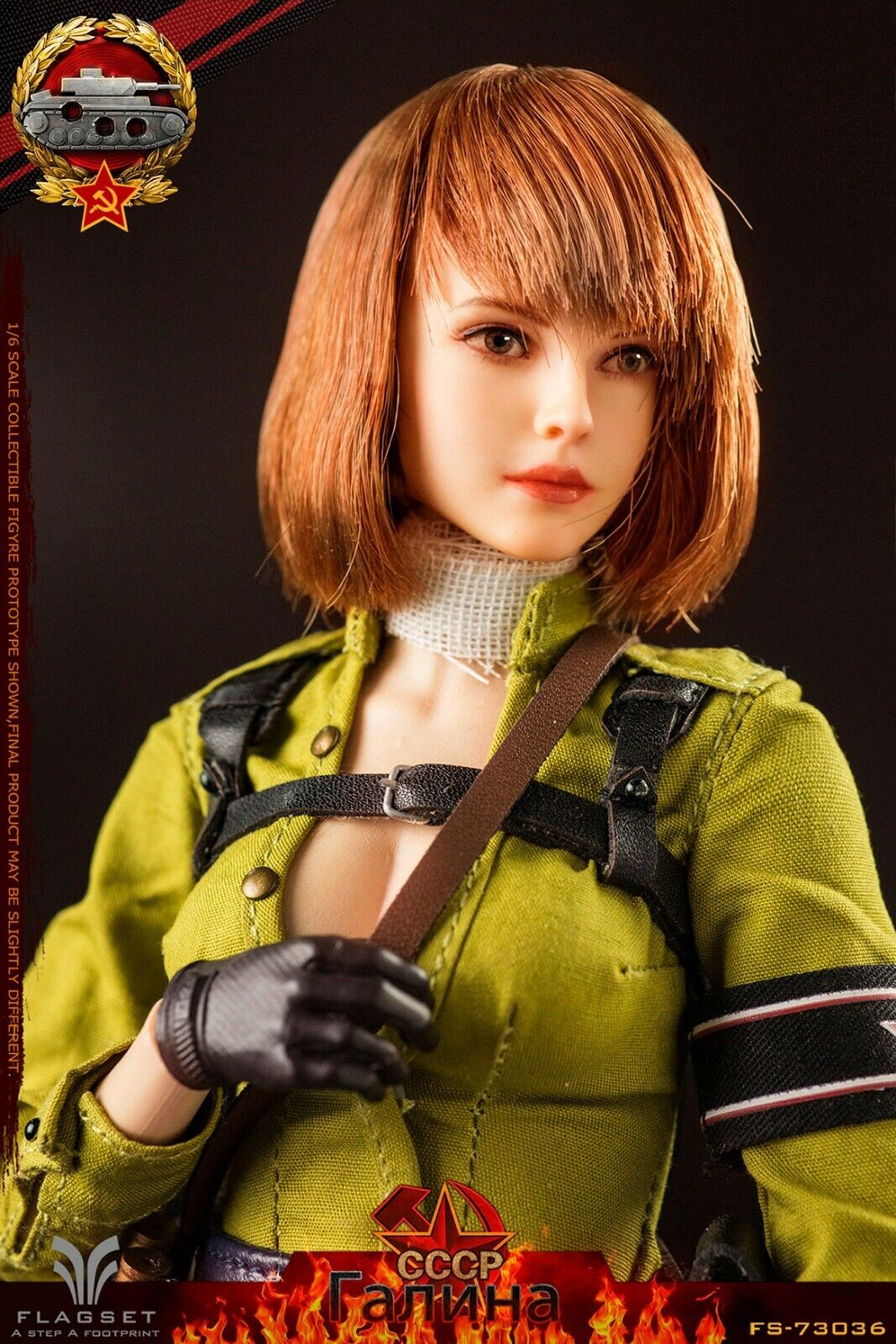 1:6 Scale Flagset Red Alert Soviet Tank Lieutenant Galina 12" Female Figure