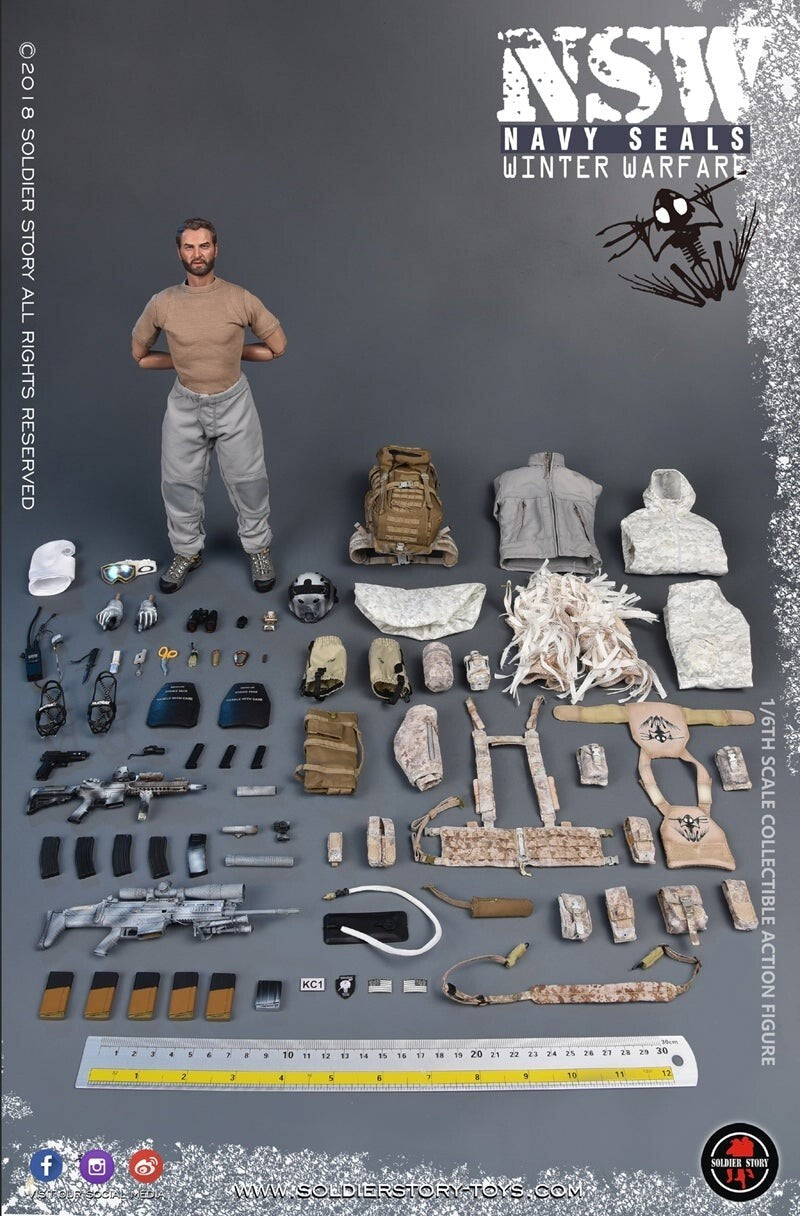 1:6 scale Soldier Story NSW Marksman Bone Frog Plate Carrier Vest for 12" Figure