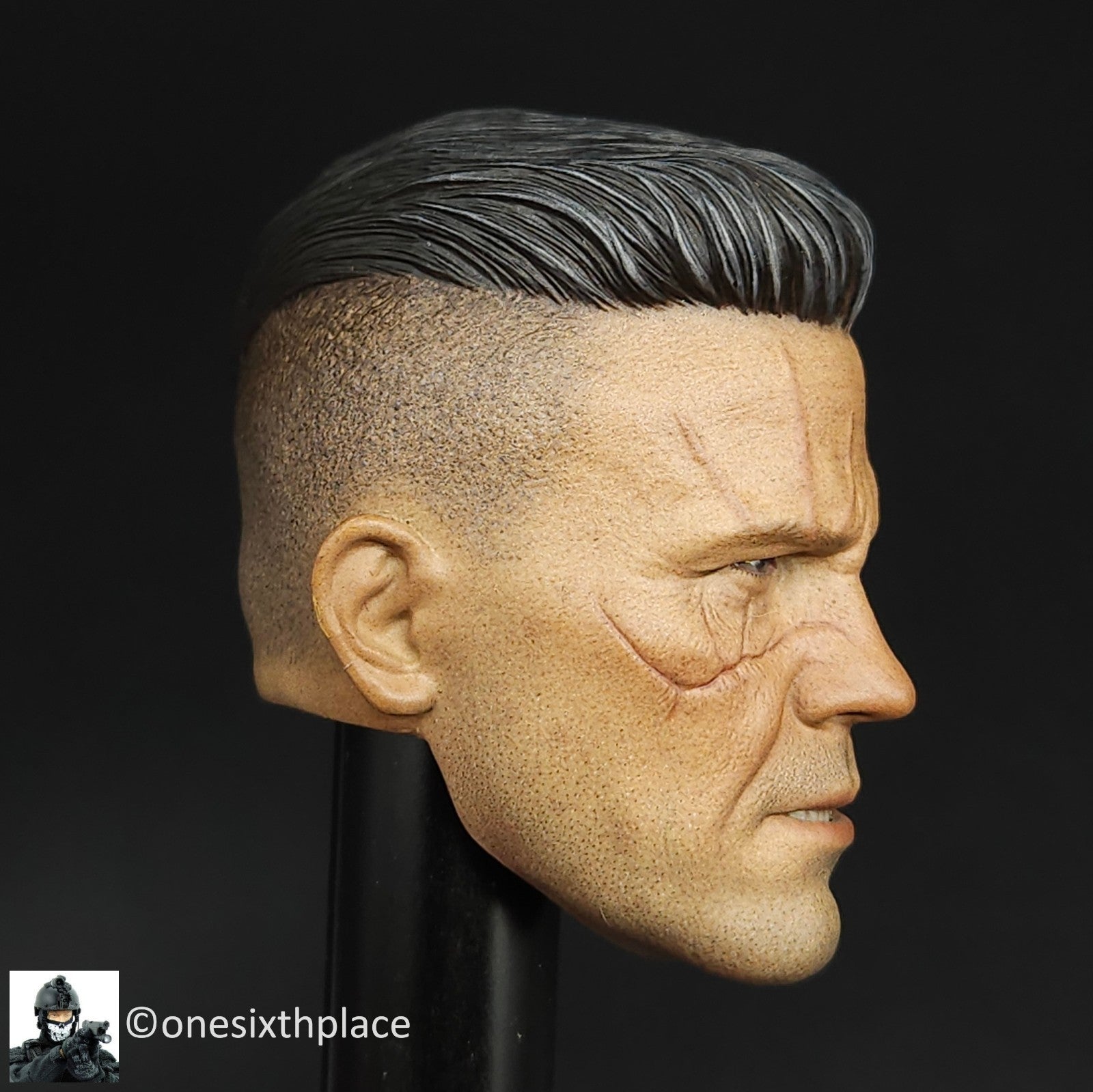 1:6 scale Hot Toys Deadpool 2 Cable Josh Brolin Light Up Head Sculpt MMS583