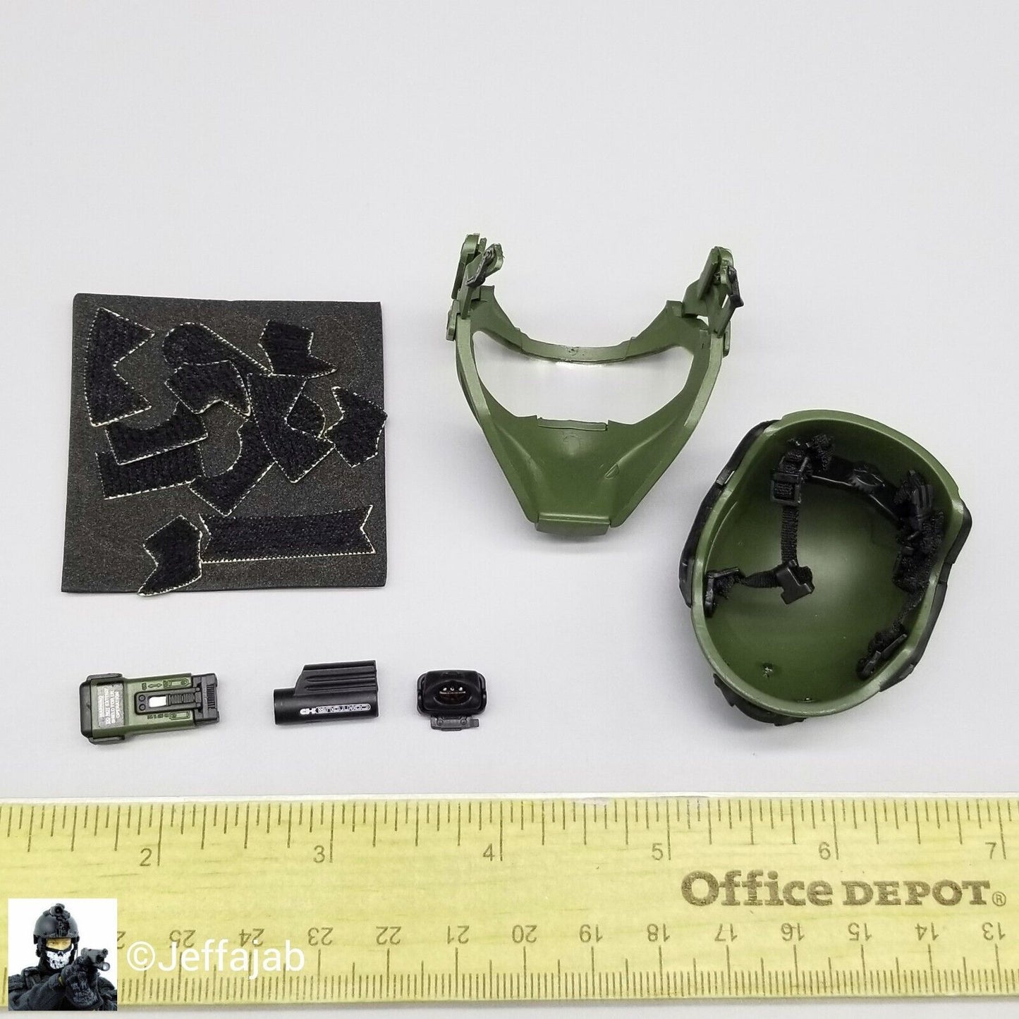 1:6 Easy & Simple CBI Enforcer Corps Yuri Helmet w/ Face Shield Set 12" GI Joe