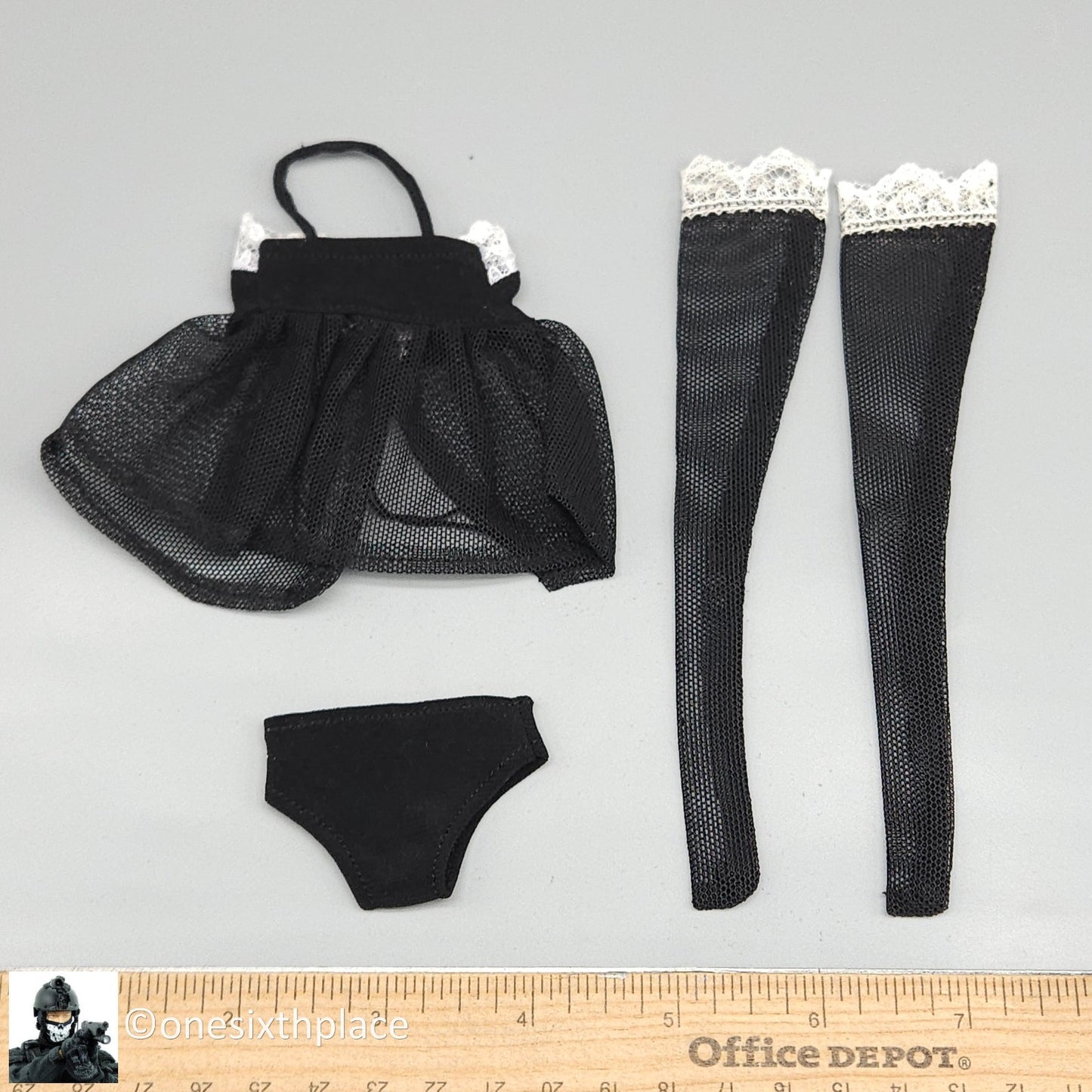 1:6 Triad Toys Female Lacie Babydoll Lingerie Set Black for 12" Figures