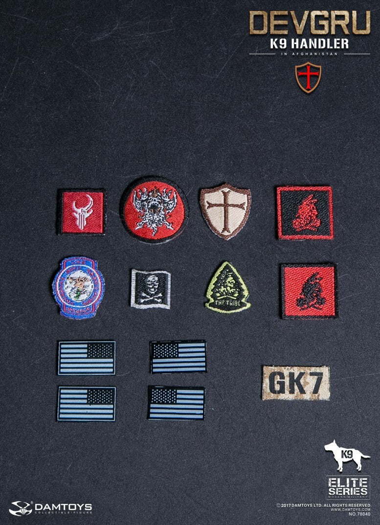 1:6 DamToys DEVGRU K9 Handler Patch Set READ NOTES for 12" Figures