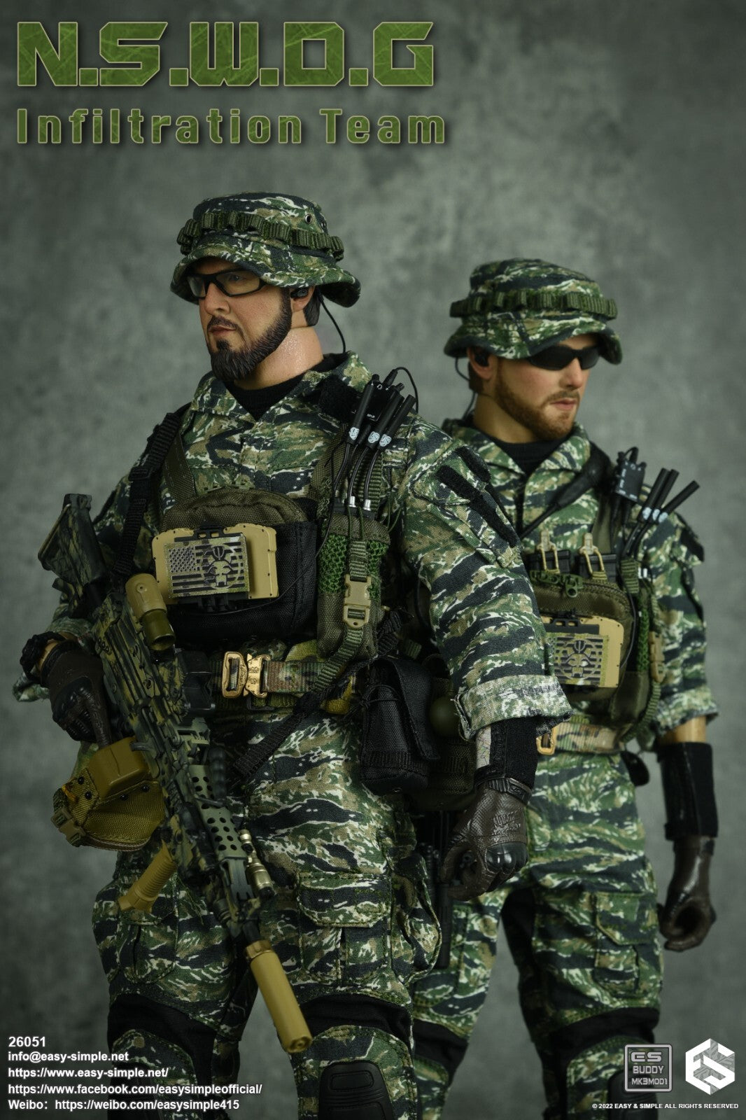 1:6 Easy & Simple NSWDG Infiltration Team Radio w/ Tactical Phone for 12" Figure