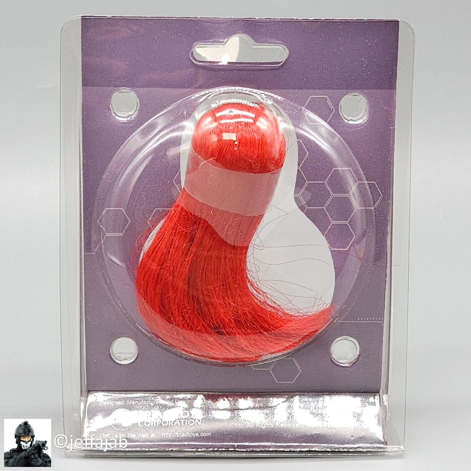 1:6 Triad Toys Female Head Sculpt Series 3 Rose Red Hair for 12" Figures