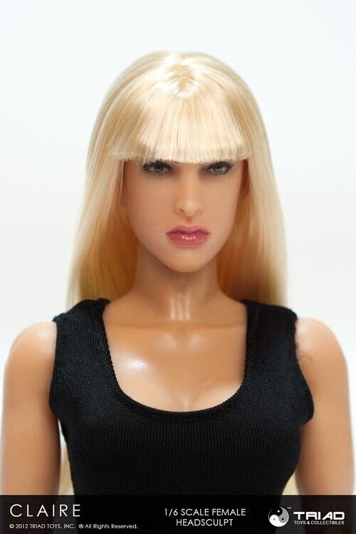 1:6 Triad Toys Female Head Sculpt Series 3 Claire Blond Hair for 12" Figures