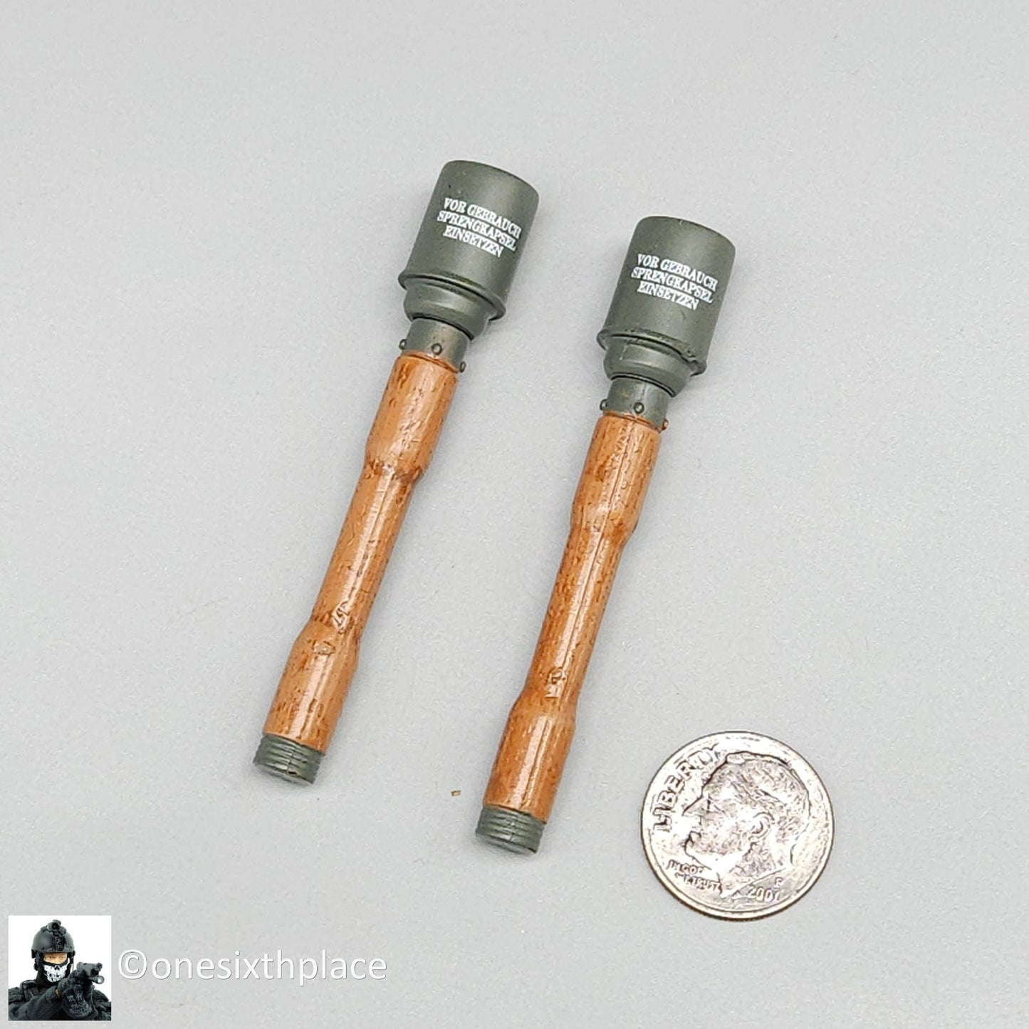 1:6 scale WWII German Panzer Gunner Franz Plastic Stick Grenades for 12" Figure