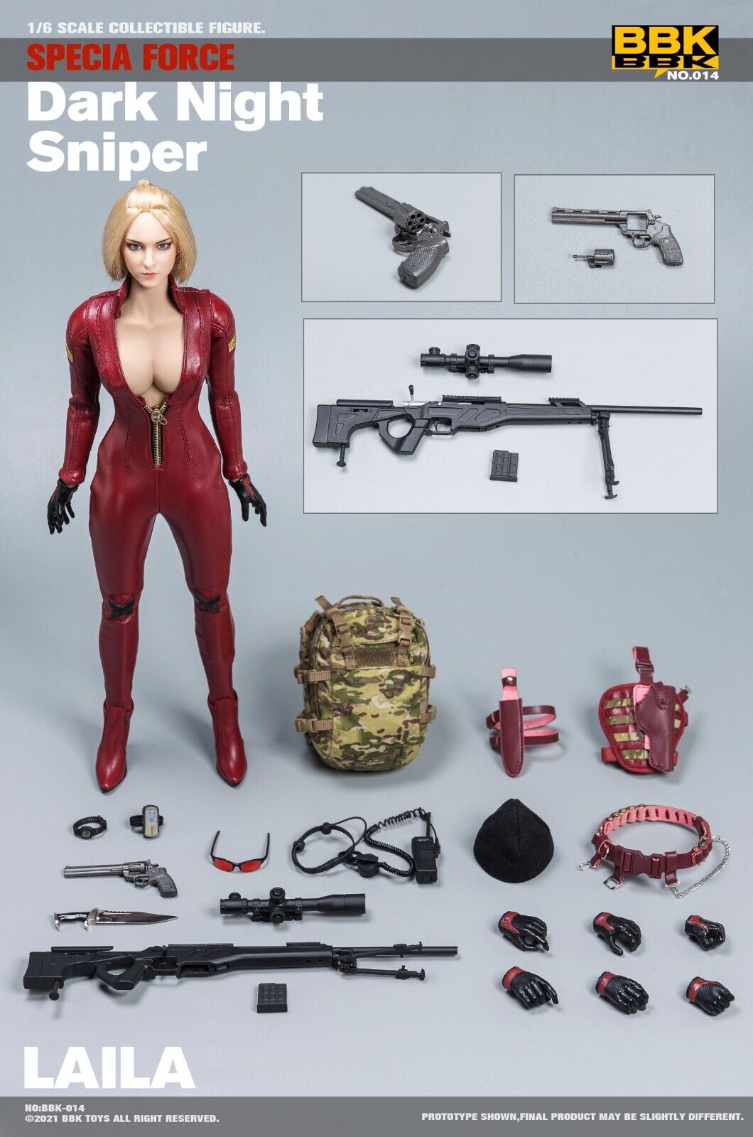 1:6 scale BBK Female Dark Night Sniper Laila Leg Panel for 12" Figures