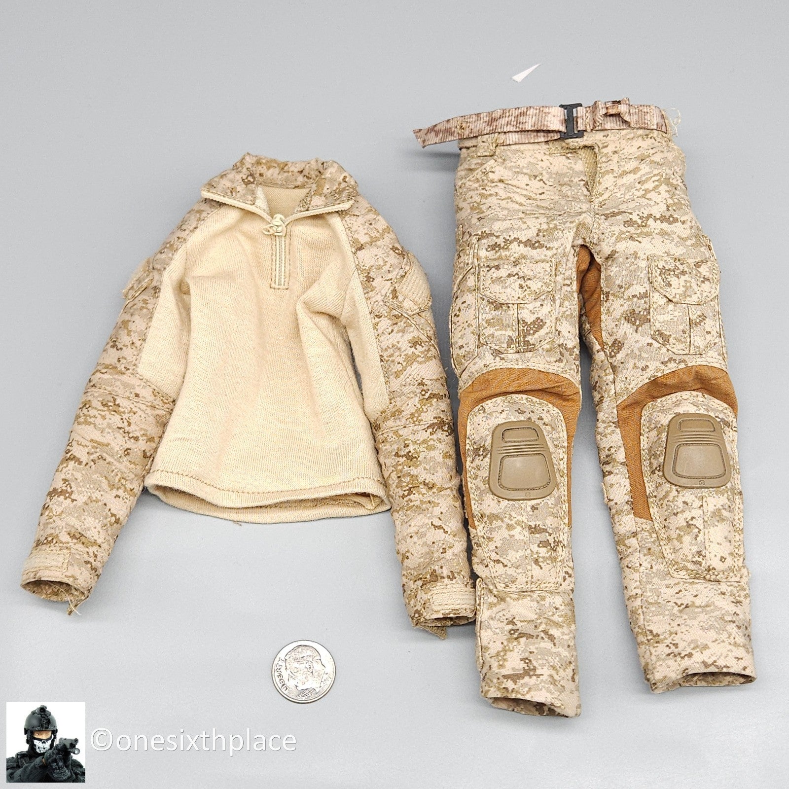 1:6 scale Soldier Story AOR1 Camo Uniform w/ AOR1 Rigger's Belt for 12" Figures