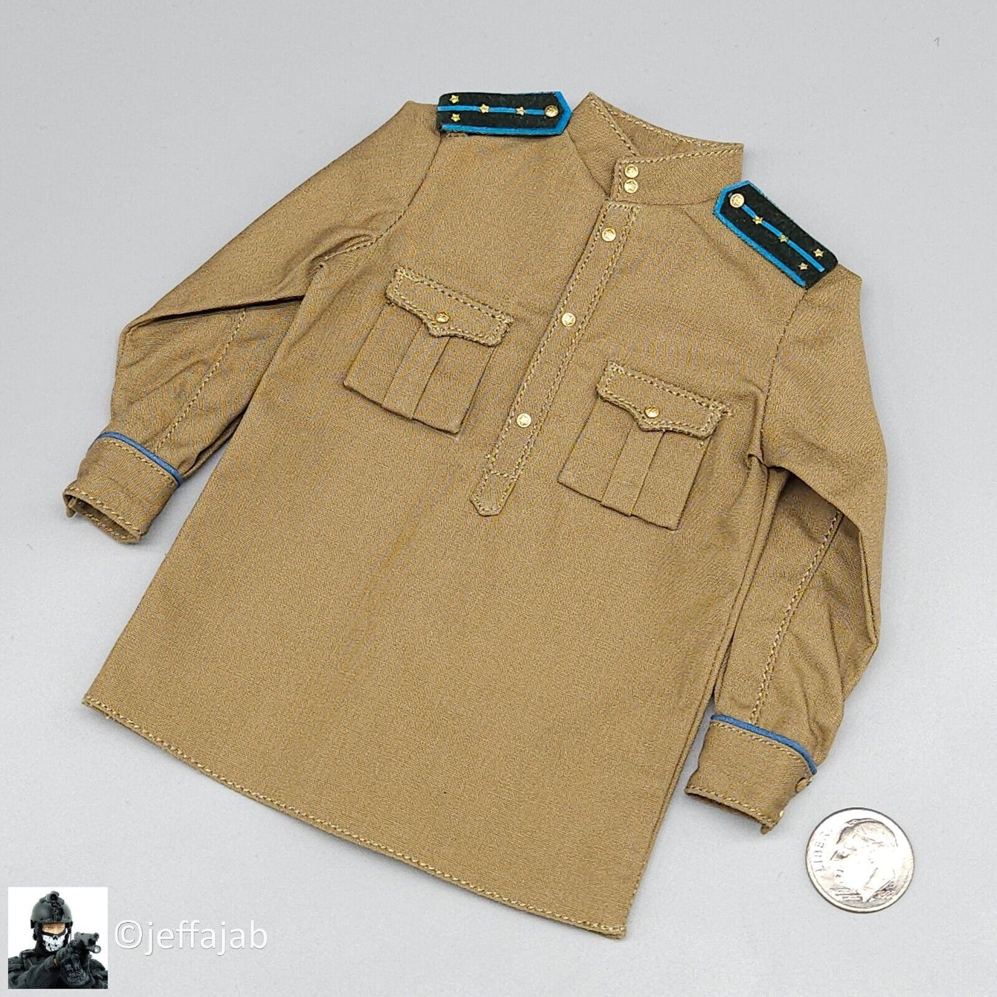 1:6 scale Alert Line WWII Soviet NKVD Officer Shirt Captain Rank for 12" Figures