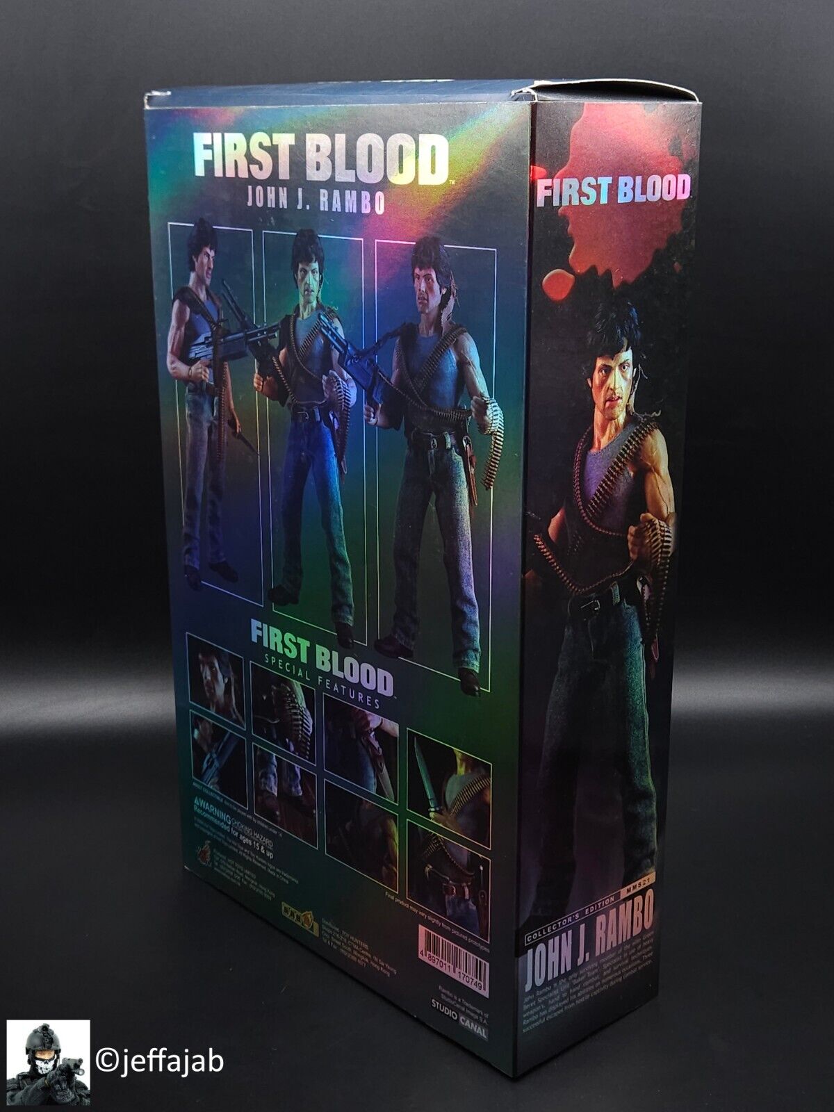 1:6 scale Hot Toys First Blood John J. Rambo Boxed 12" Action Figure MMS21