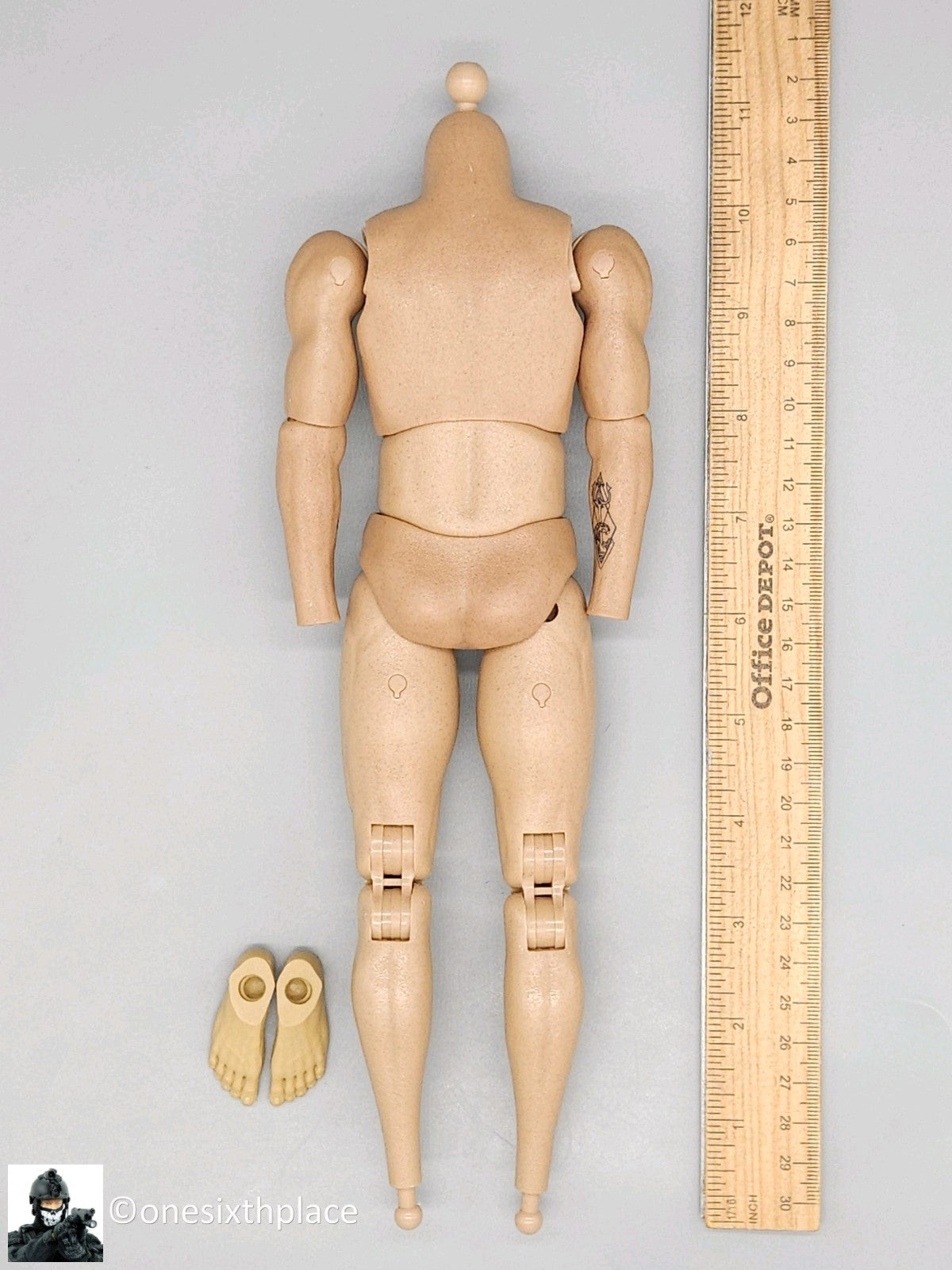 1:6 scale Easy & Simple PMC Weapon Specialist Tattoo Arm Male Body 12" Figure