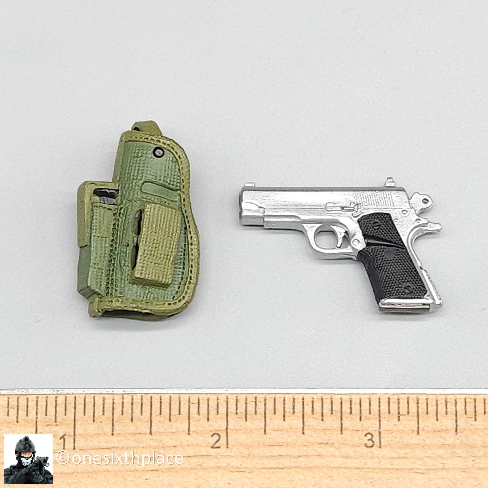 1:6 scale Dragon CIA Agent Jones Pistol w/ Holster for 12" Figures