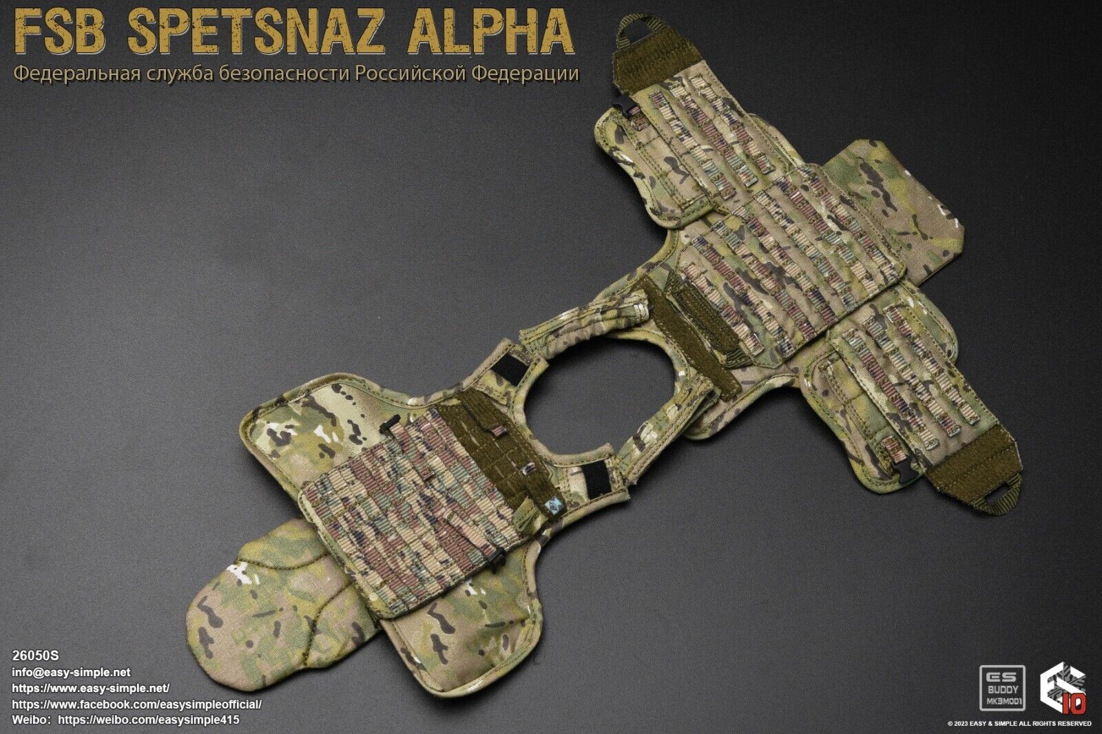 1:6 Easy & Simple Russian FSB Spetsnaz ALPHA Multicam Gladiator Plate Carrier