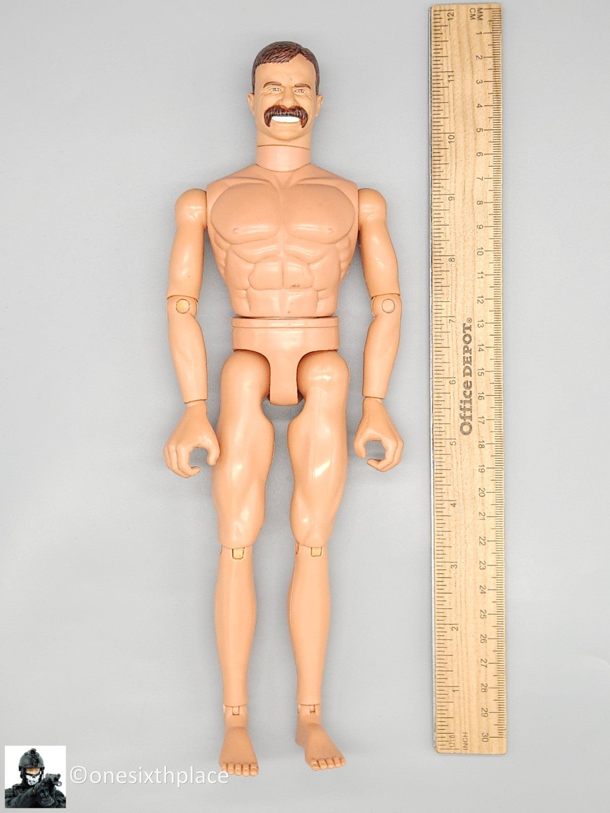 1:6 scale Hasbro GI Joe Teddy Roosevelt Rough Riders Male Nude Body 12" Figure