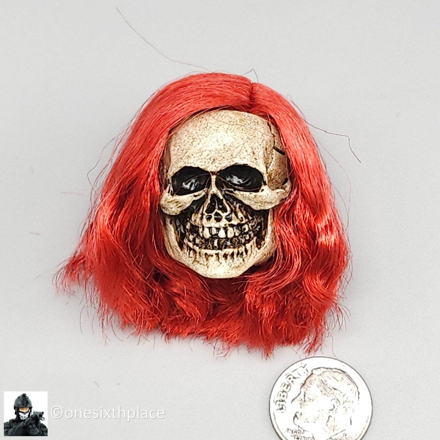 1:6 TBLeague PL2022-202A Hell’s Messenger Golden Female Skull Head 12" Figures