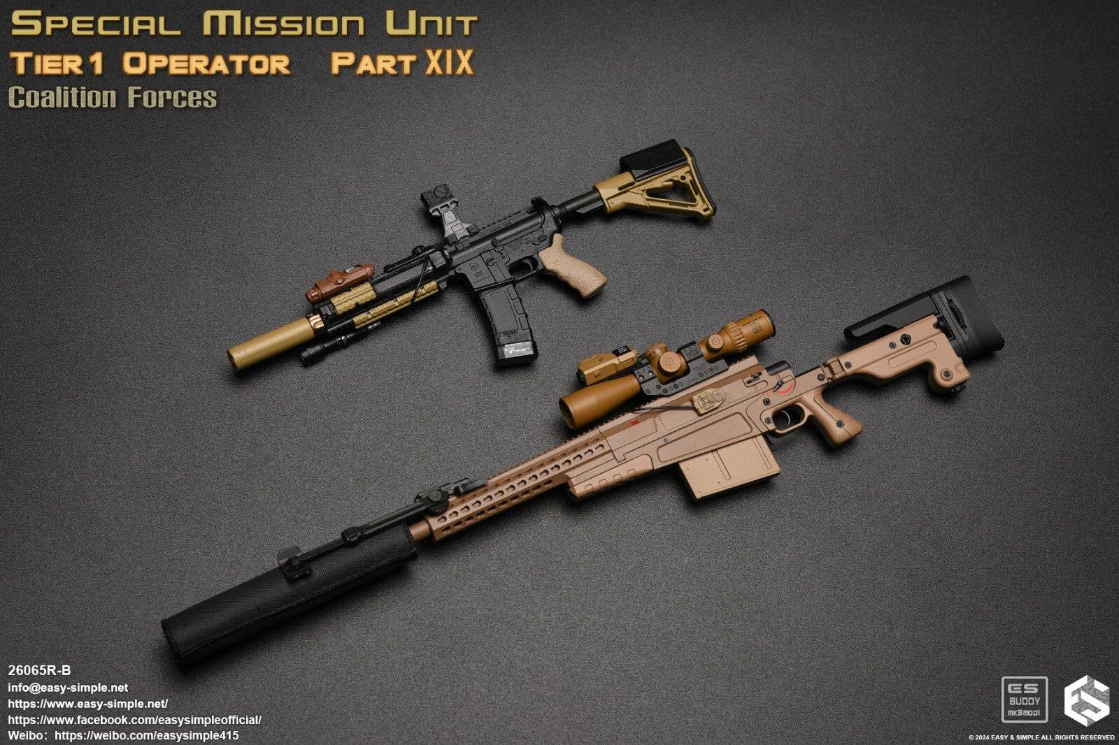 1:6 scale Easy & Simple Coalition Forces British SAS AX50 Sniper Rifle