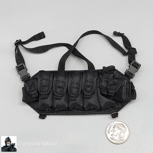 1:6 scale Easy & Simple Coalition Forces Black AK Chest Rig 12" Figures 26065RA