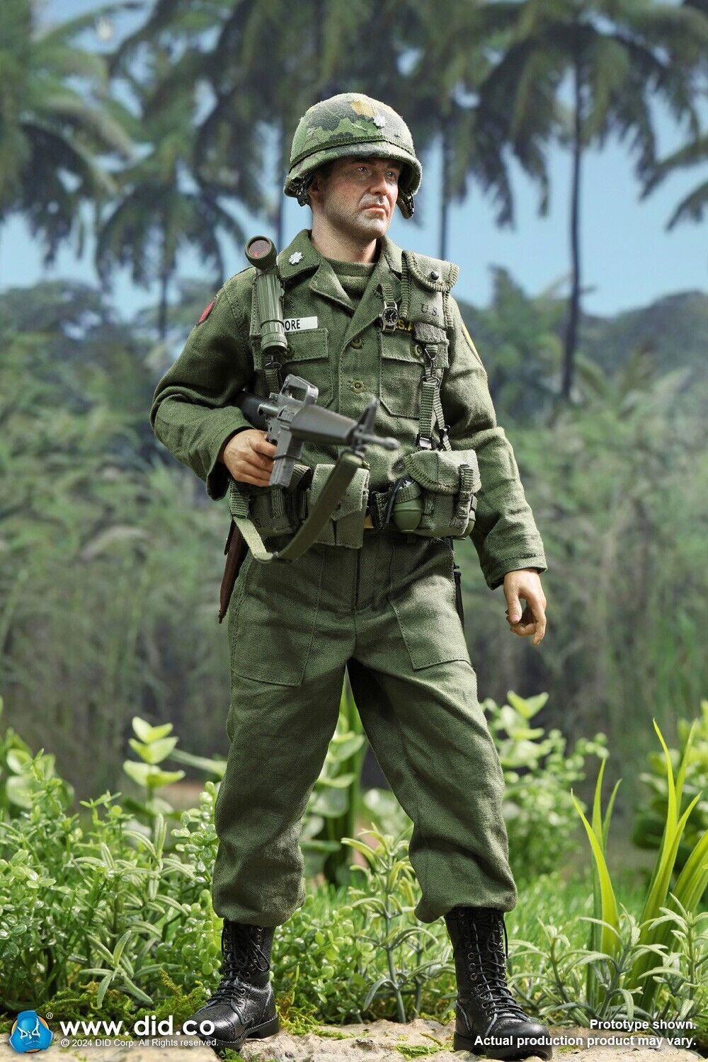 1:6 scale DiD Vietnam War U.S.  Army Lt. Col. Moore 12" Action Figure V80174