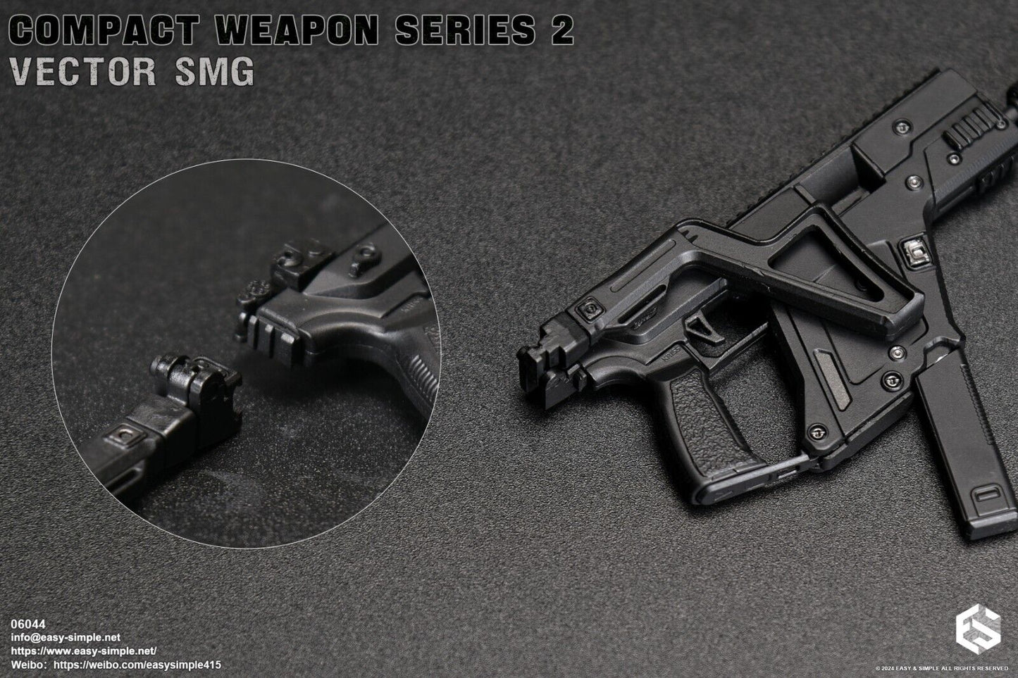 1:6 scale Easy & Simple Compact Weapons Series 2 Vector SMG Set F for 12" Figure