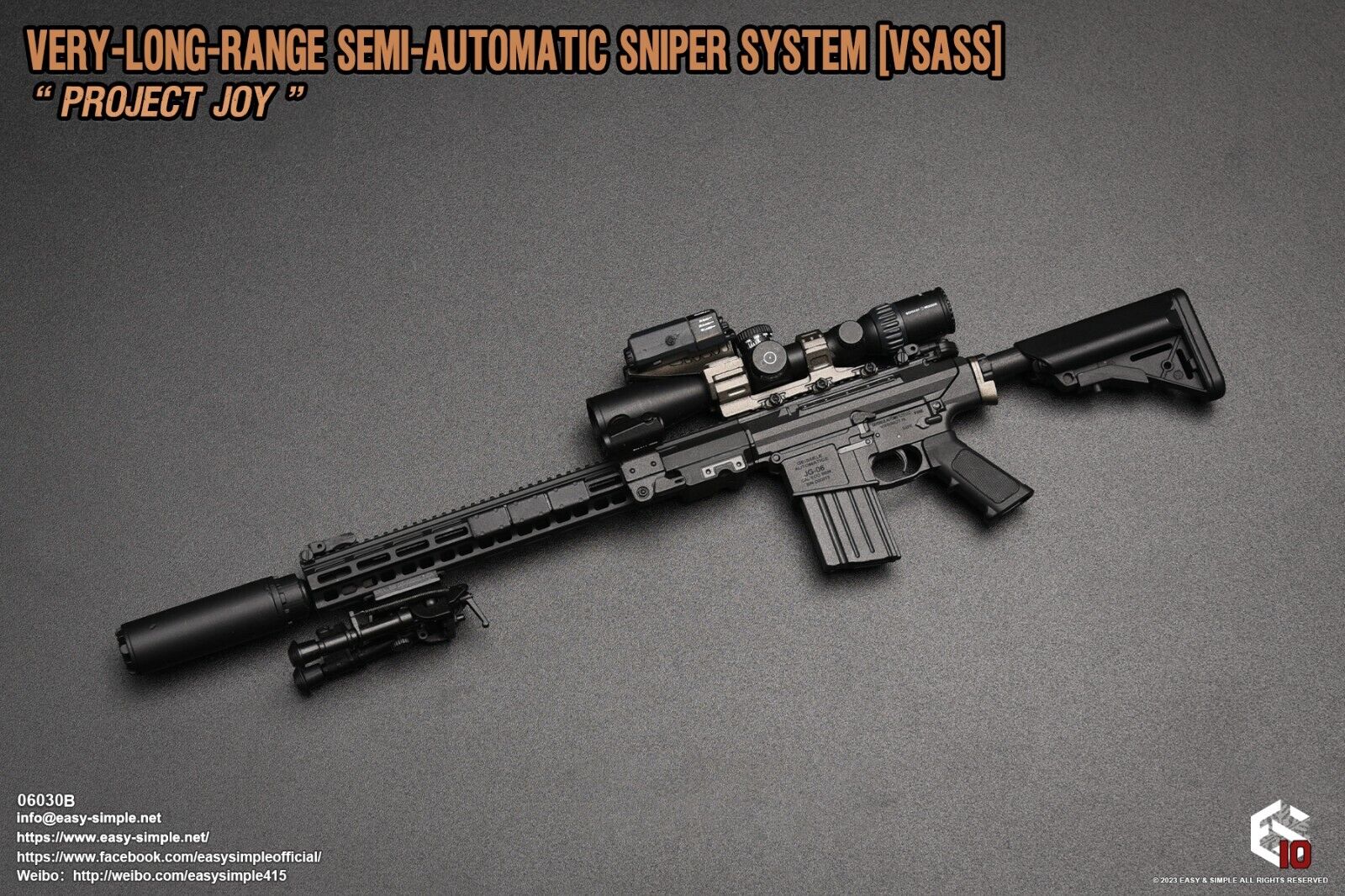 1:6 Easy & Simple Very Long Range Semi Automatic Sniper System VSASS BLK 06030B