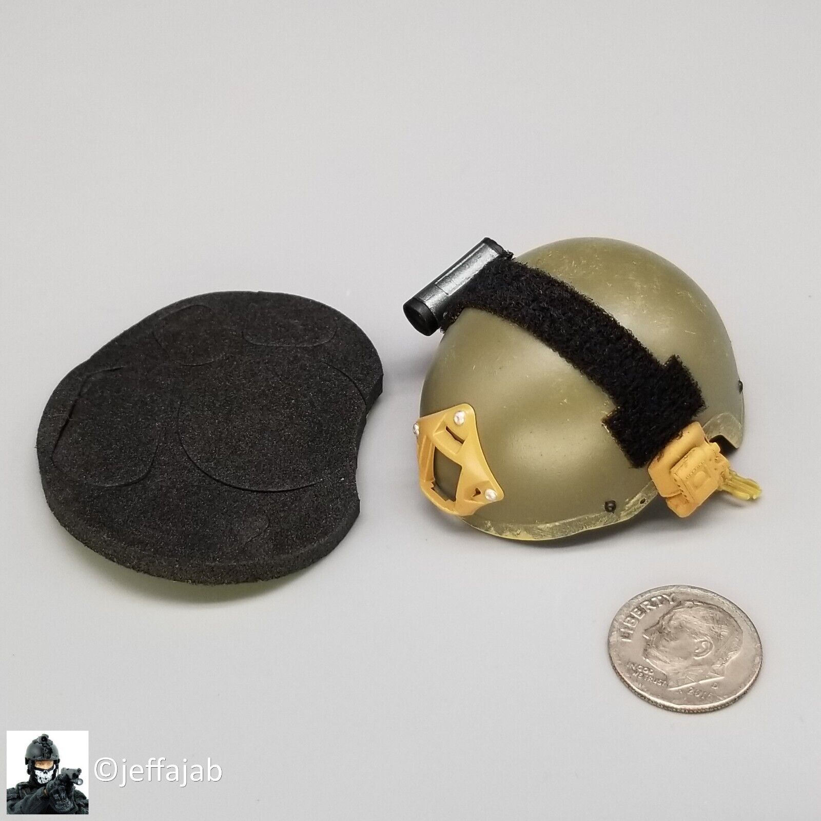 1:6 King's Toy USMC SRT Green MICH Helmet for 12" Figures