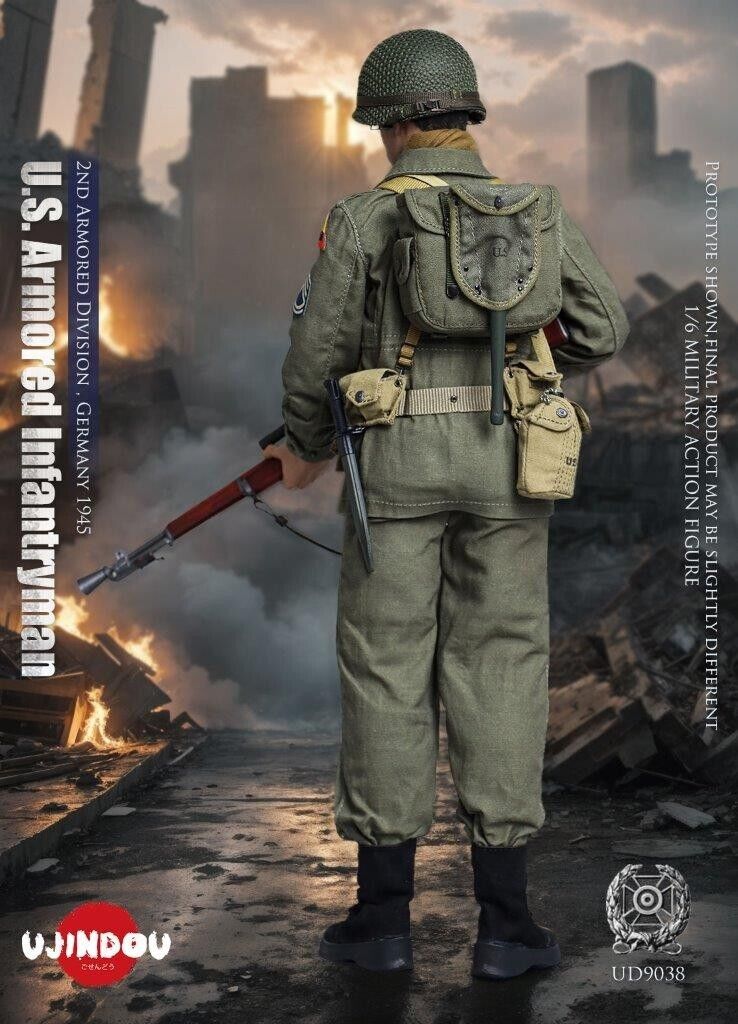 1:6 scale Ujindou WWII US Armored Infantryman Germany 1945 12" Figure UD9038