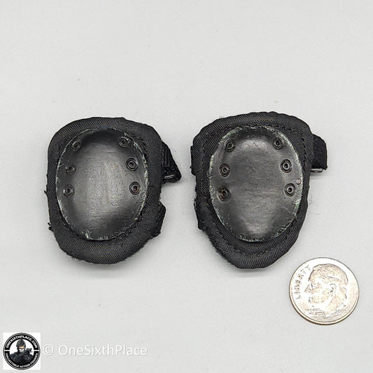 1:6 scale ACE Black Hatch Knee Pads for 12" Figures