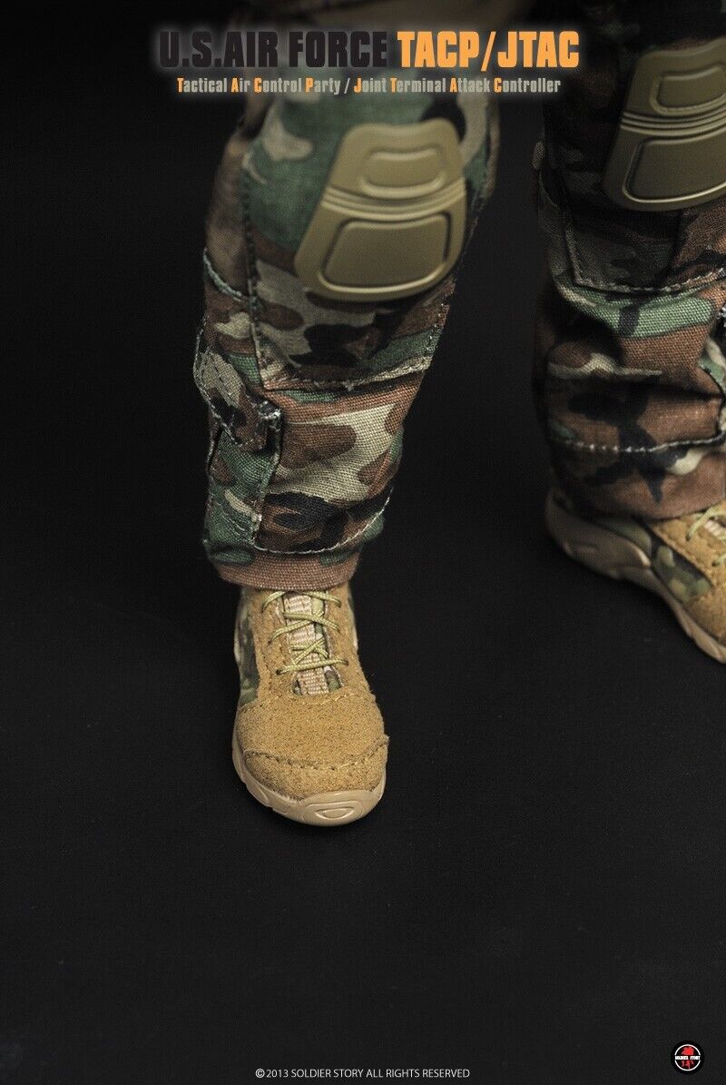 1:6 Soldier Story USAF TACP/JTAC Multicam Boots (Foot Type) for 12" Figures