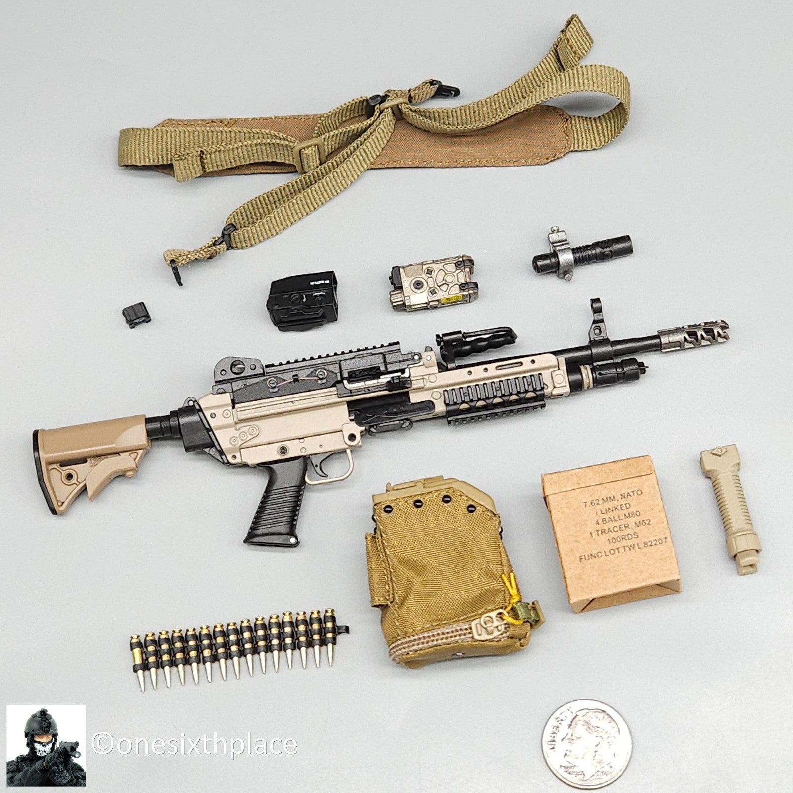 1:6 scale Easy & Simple PMC Weapon Specialist SAW K Machine Gun Set 12" Figures