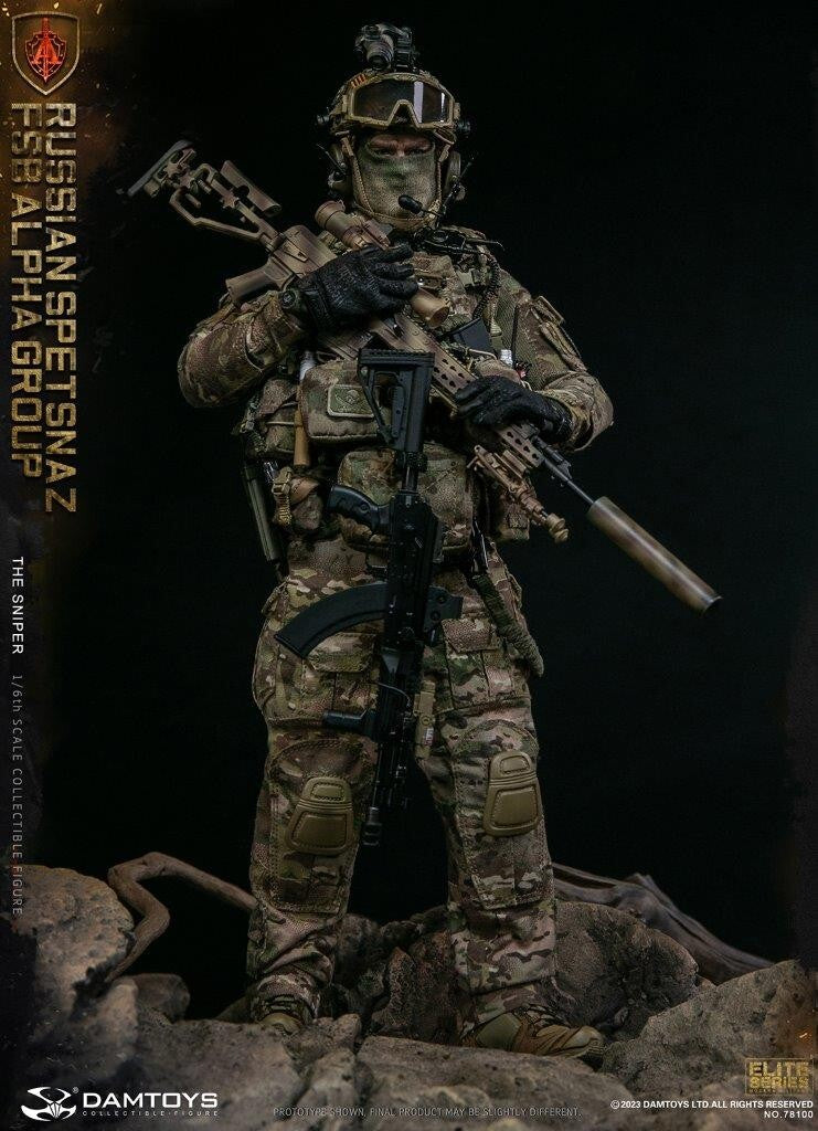 1:6 scale DamToys Russian Spetsnaz FSB ALPHA Group Sniper 12" Figure 78100