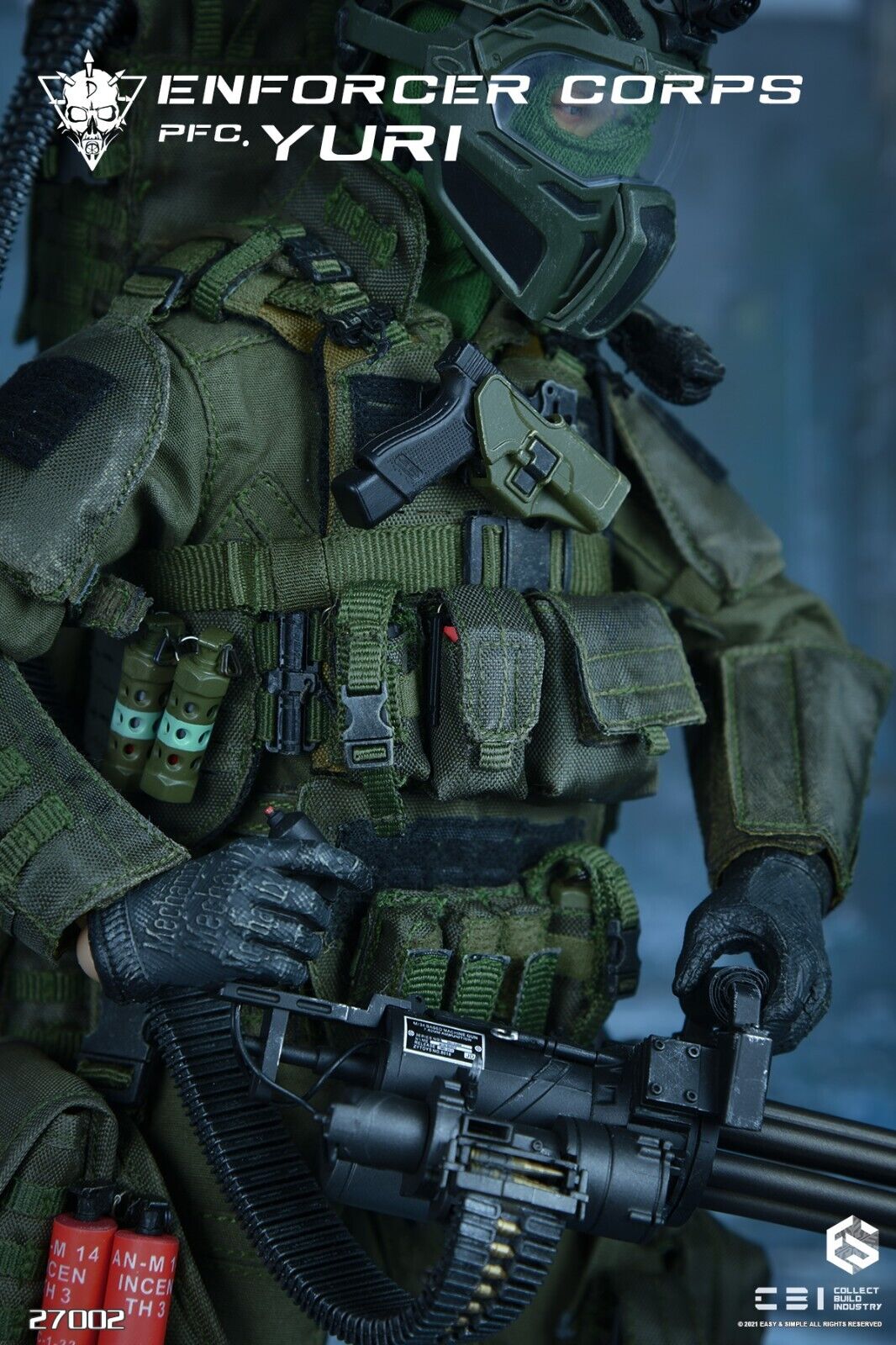 1:6 Easy & Simple CBI Enforcer Corps Yuri Ballistic Arm Pads for 12" GI Joe