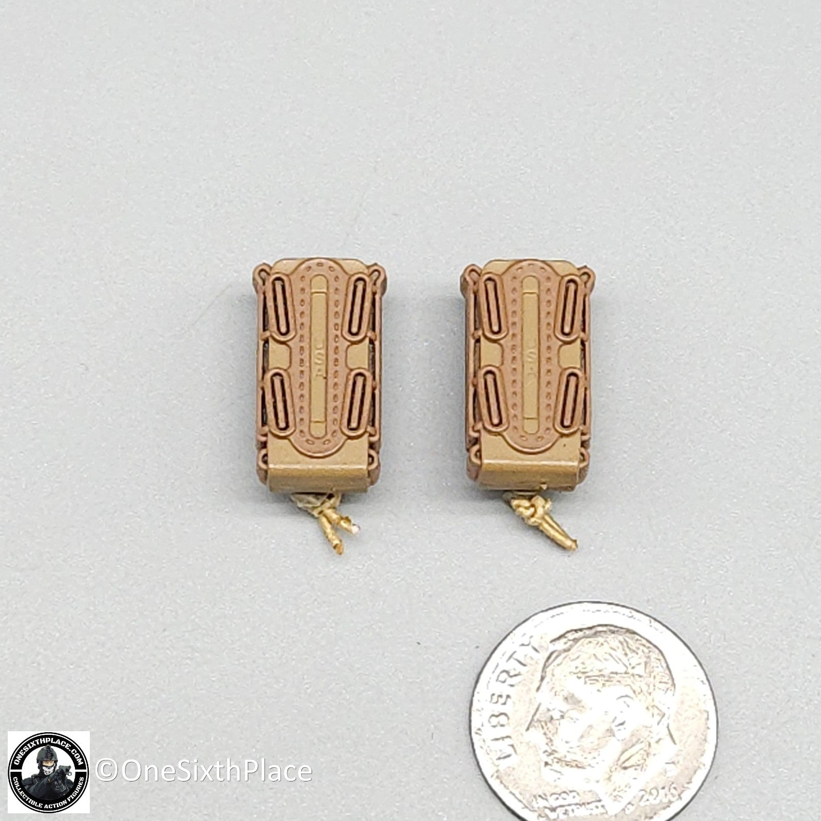 1:6 Easy & Simple Veteran Tactical Instructor Chapter II Tan PIstol Mag Pouches