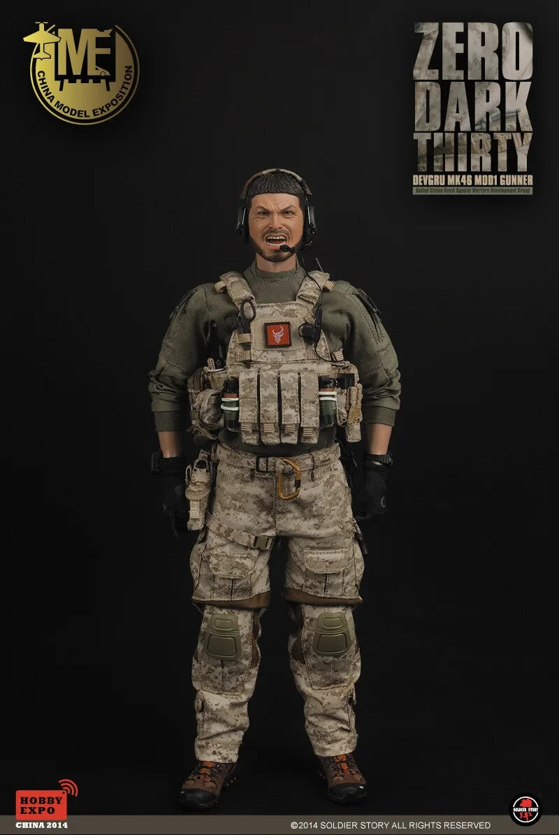 1:6 Soldier Story Zero Dark Thirty MK46Mod1 Gunner Male Head Sculpt 12" Figures