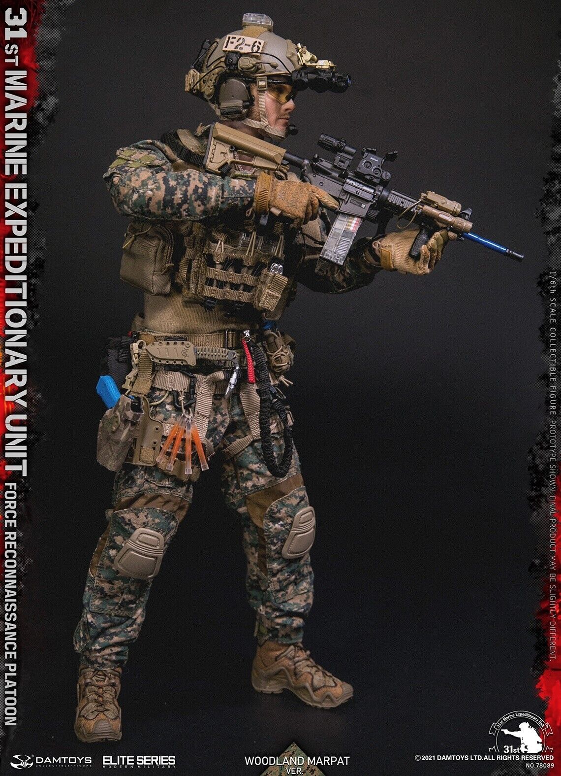 1:6 scale DamToys 31st MEU Force Reconnaissance Platoon Training PIstol
