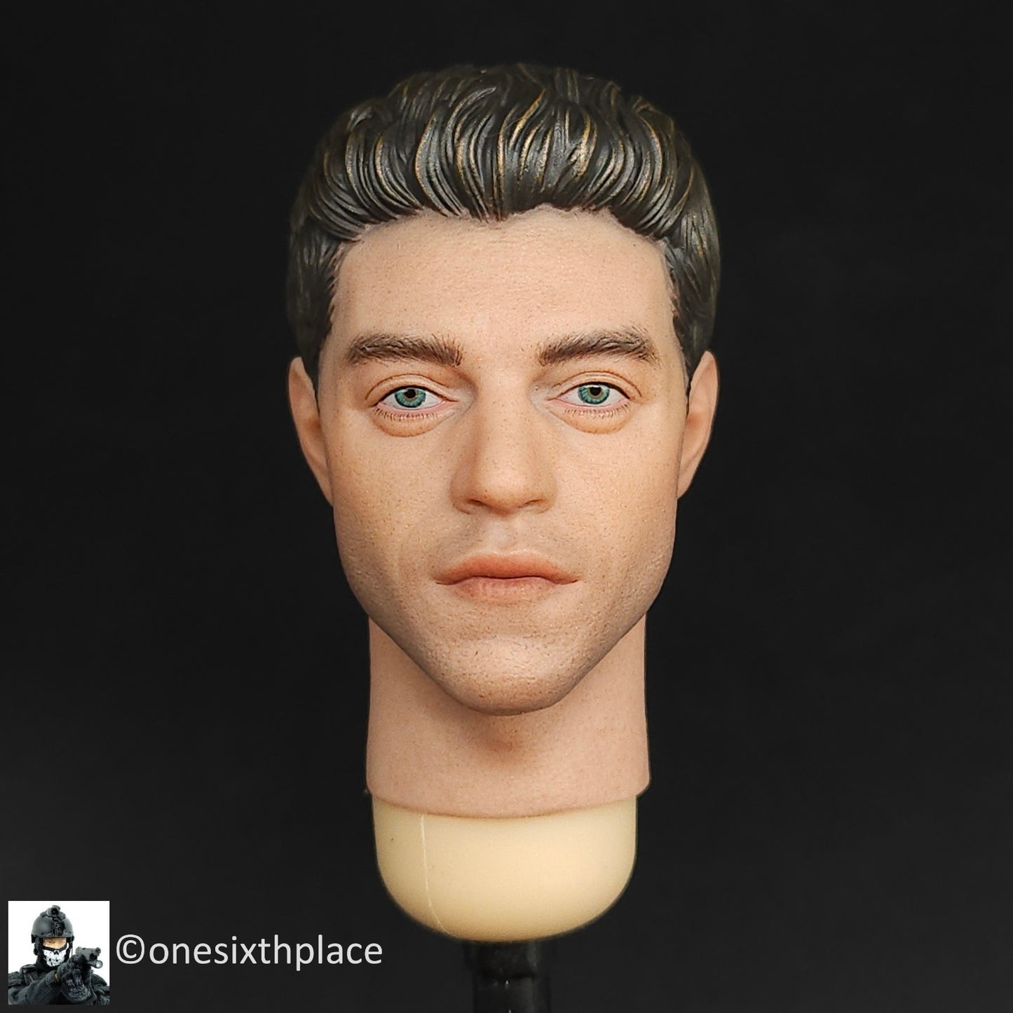 1:6 Facepool WWII USMC Snafu Rami Malek Male Head Sculpt for 12" Figures