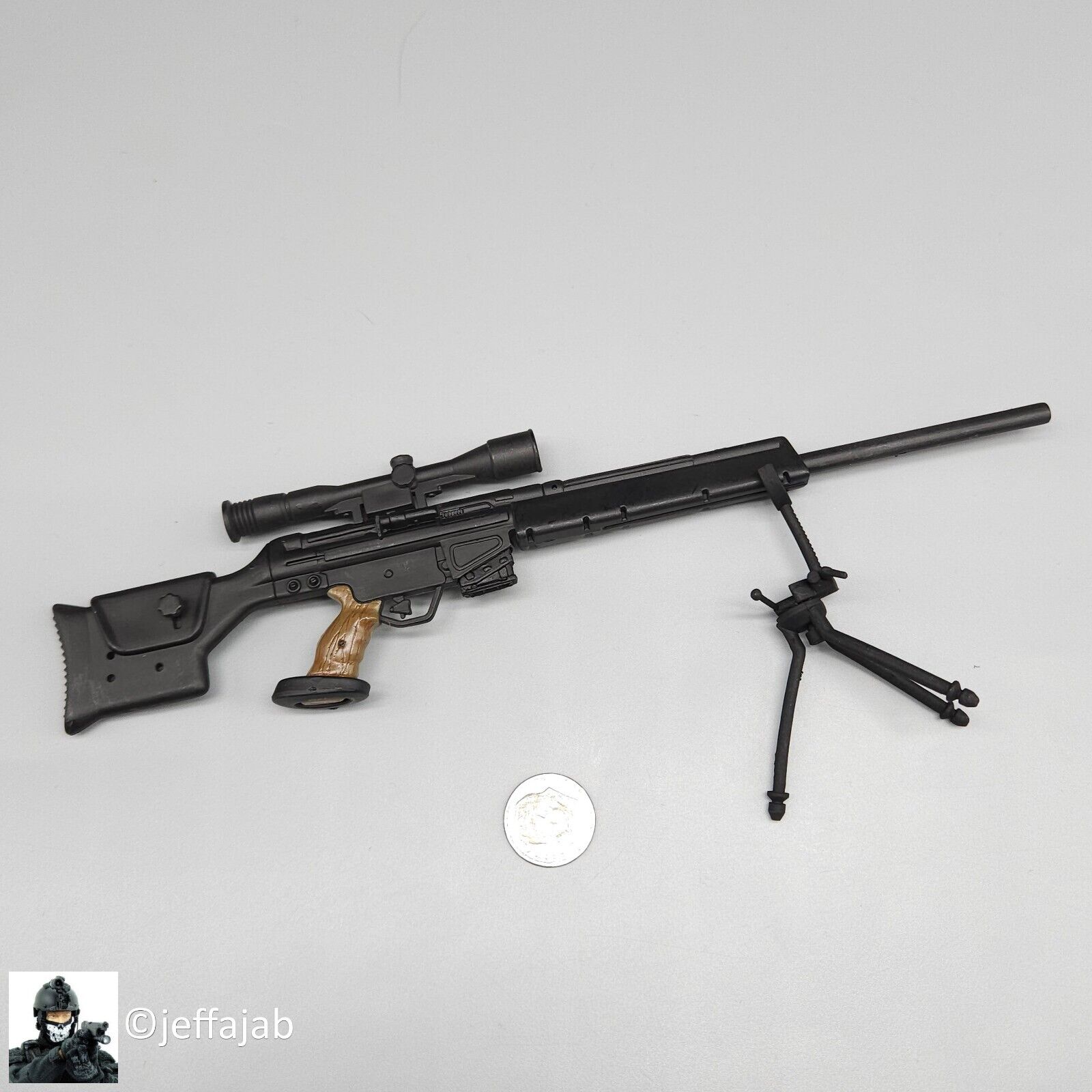 1:6 Ultimate Soldier HK PSG1 Sniper Rifle 12" GI Joe Dragon German GSG9 Police