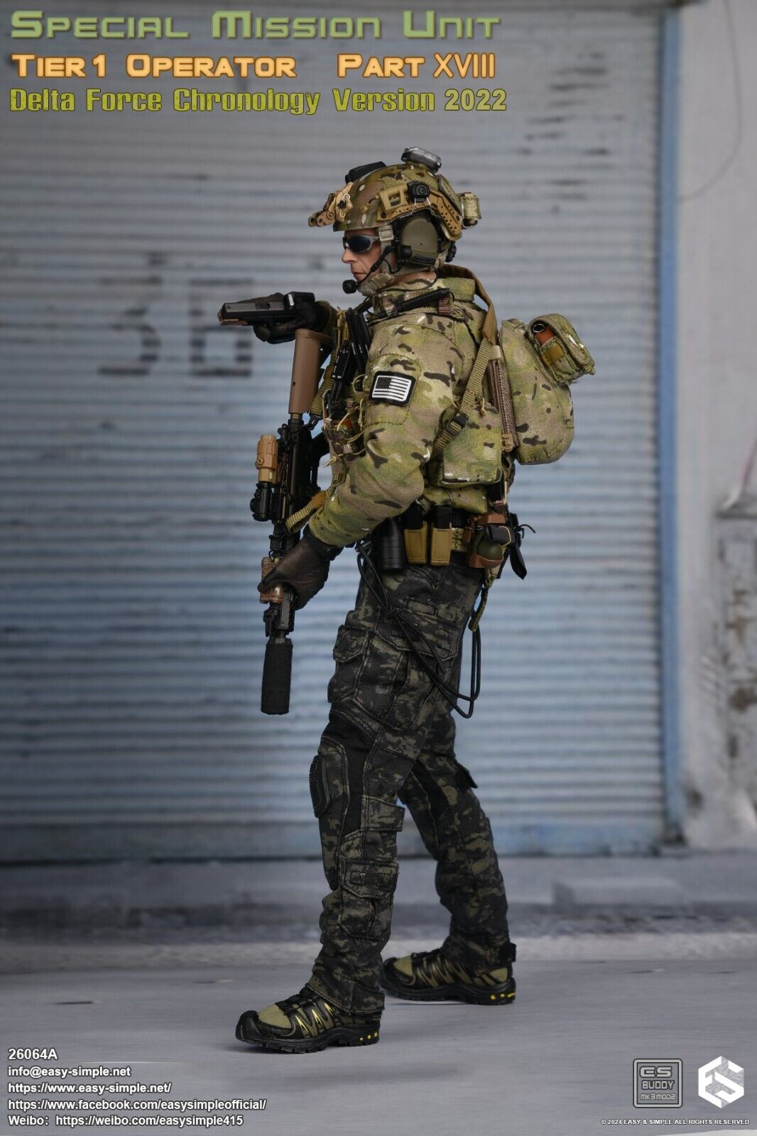 1:6 scale Easy & Simple Delta Force Chronology 2022 Ver. A Sunglasses