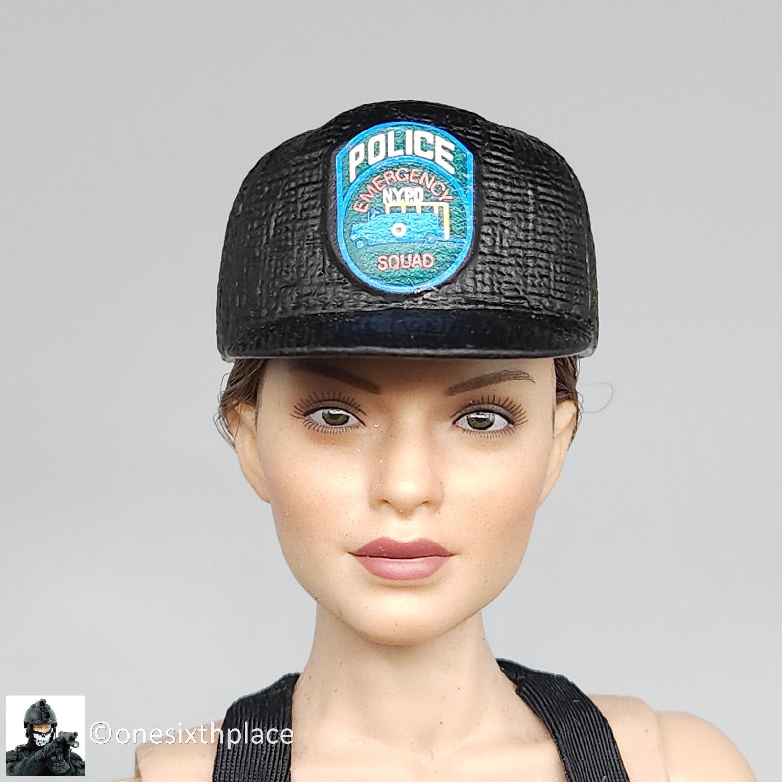 1:6 scale Dragon NYPD ESU Female Sniper Winona Black Cap Hat for 12" Figures